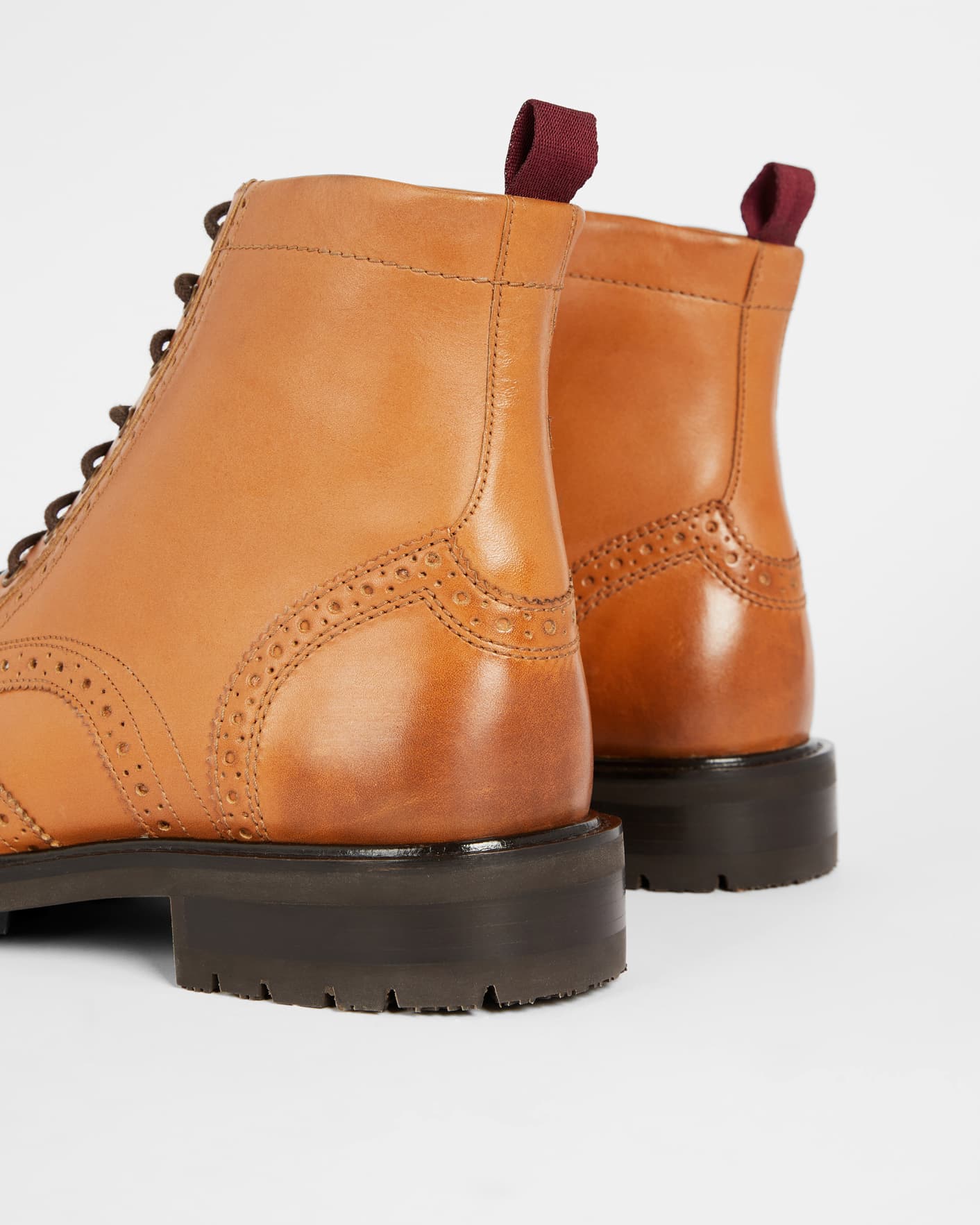 Tan Lace Up Leather Boot Ted Baker