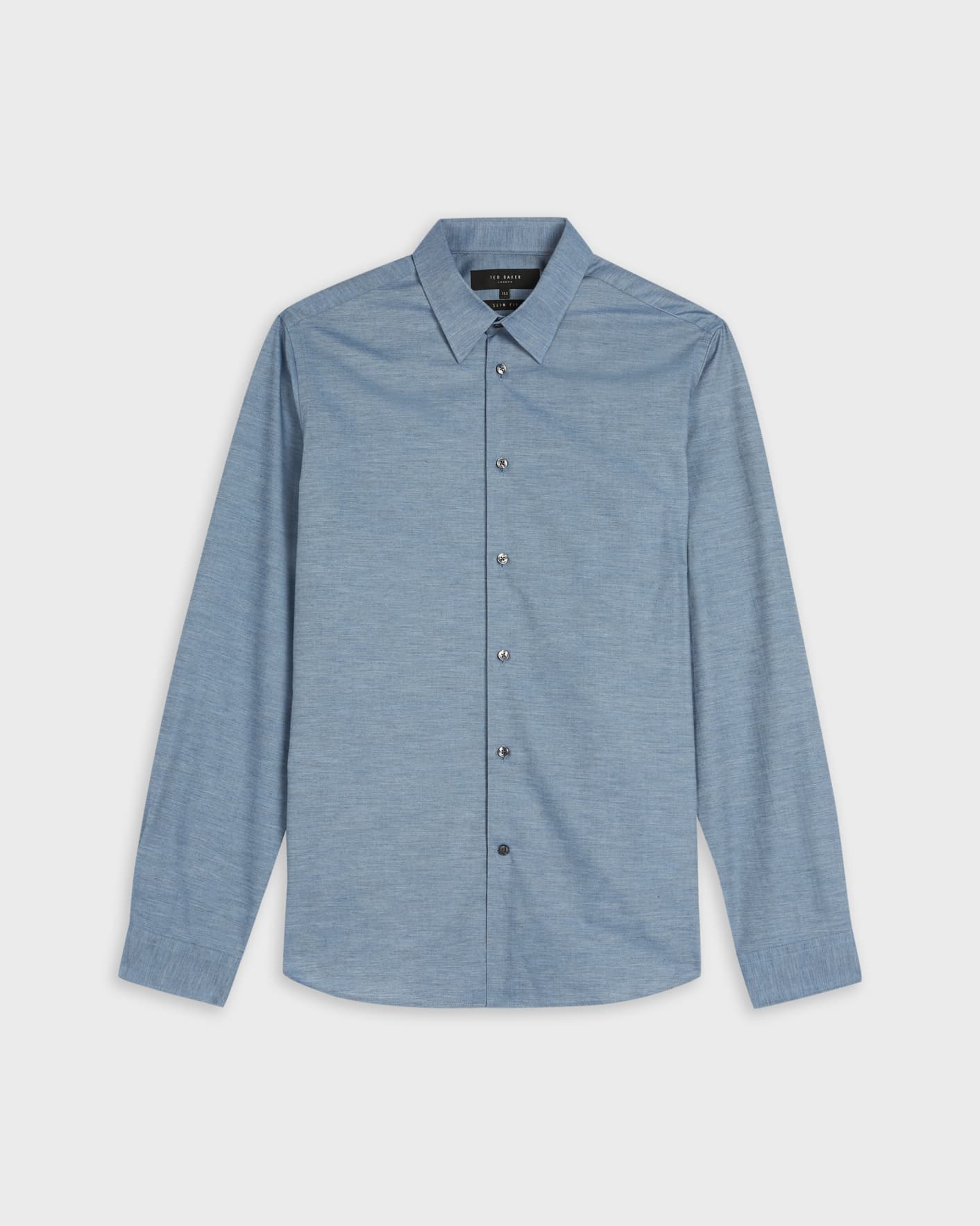 Blue Slim fit chambray shirt Ted Baker