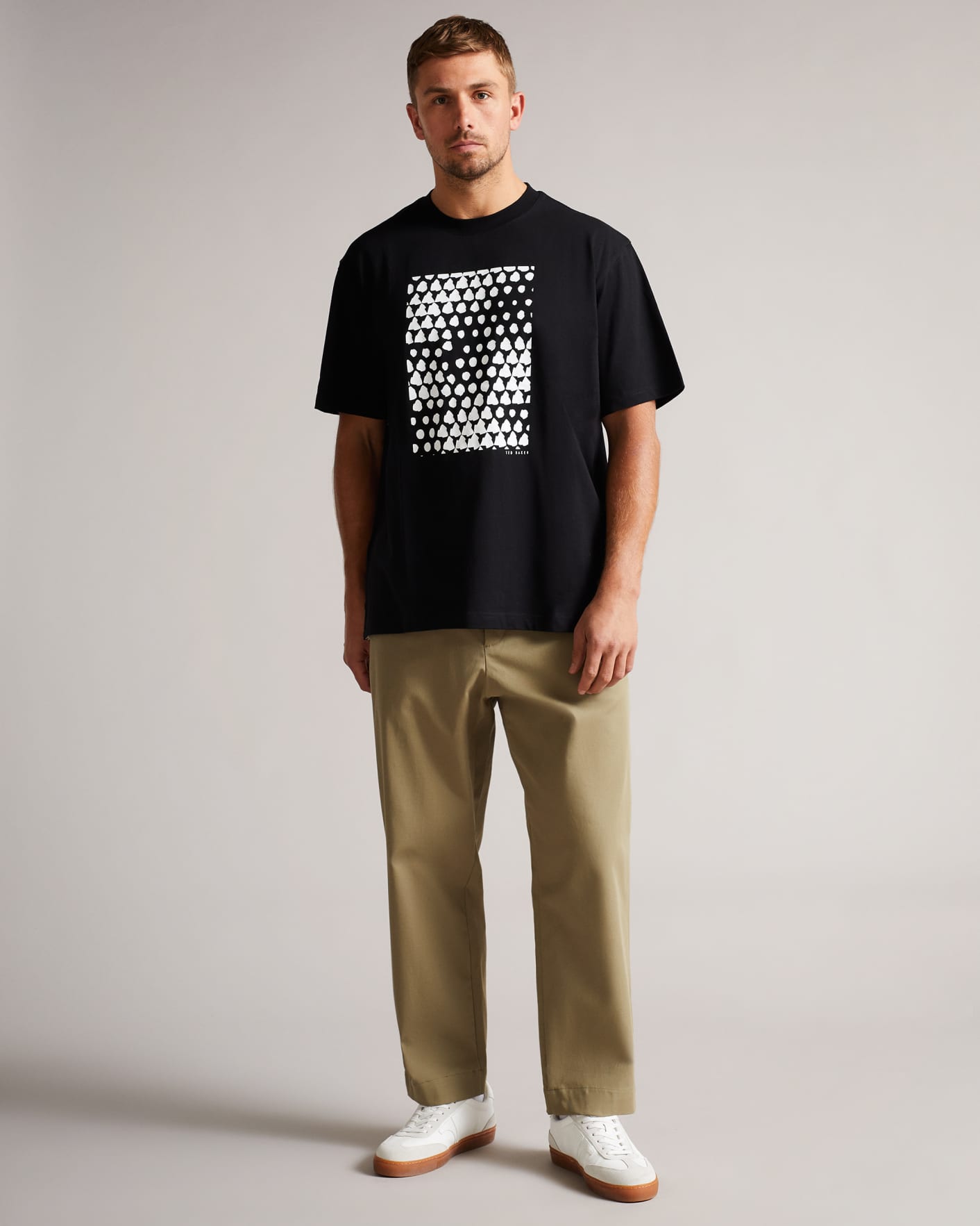 Black SS heavy weight relaxed fit Graphic T-Shirt Ted Baker
