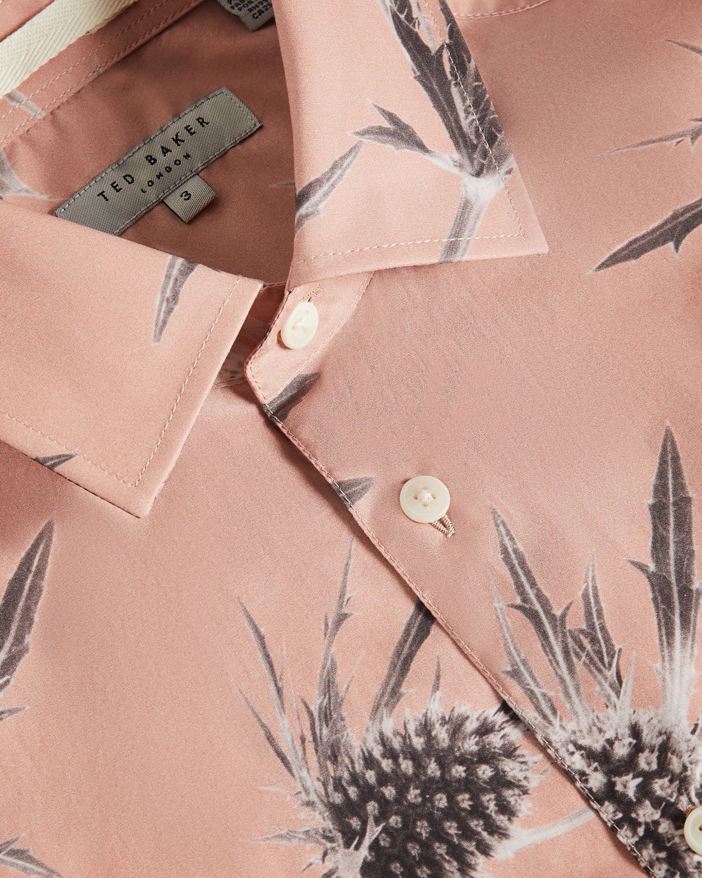 Pink Thistle Print Shirt Ted Baker