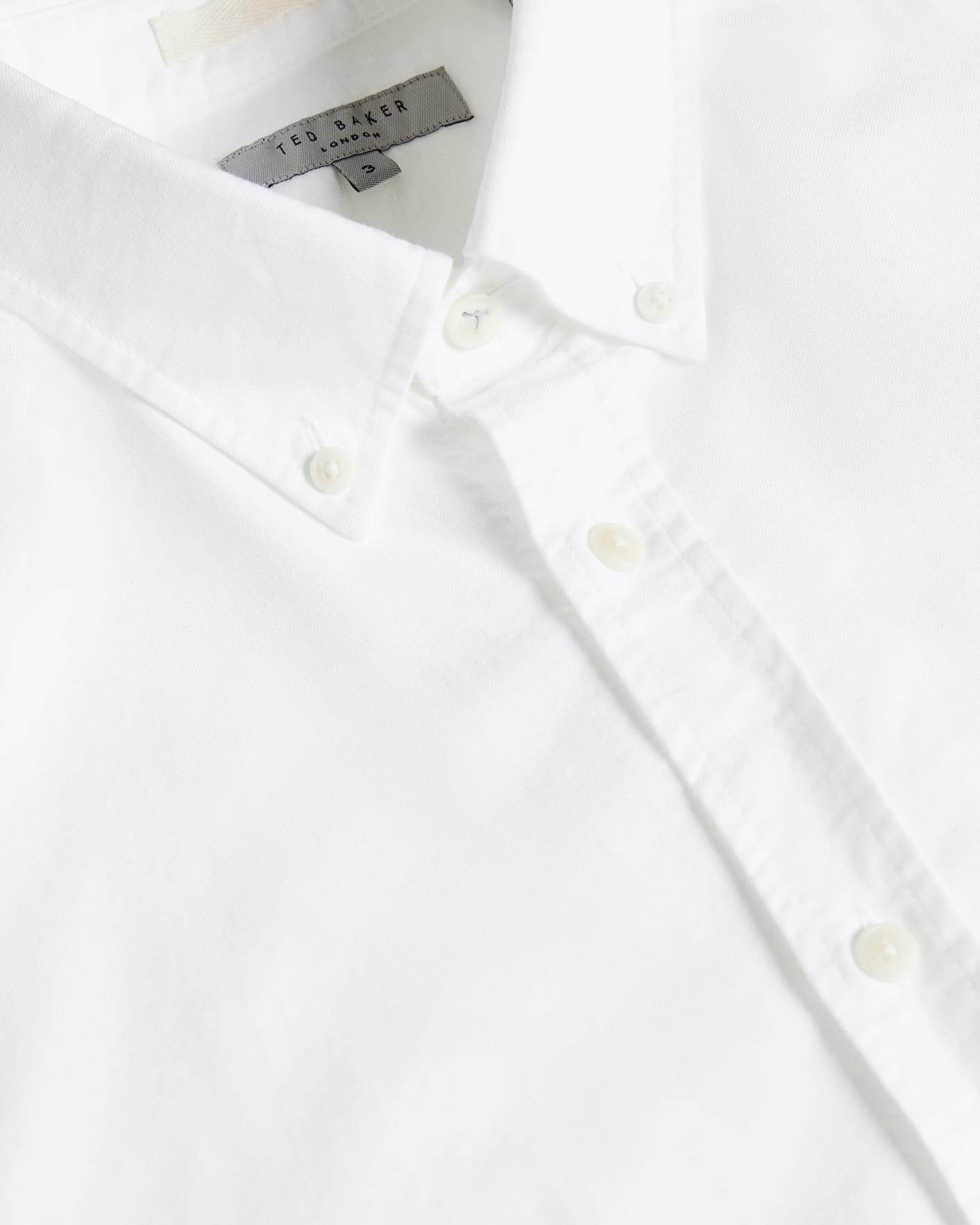 WHITE Short Sleeve Oxford Shirt Ted Baker
