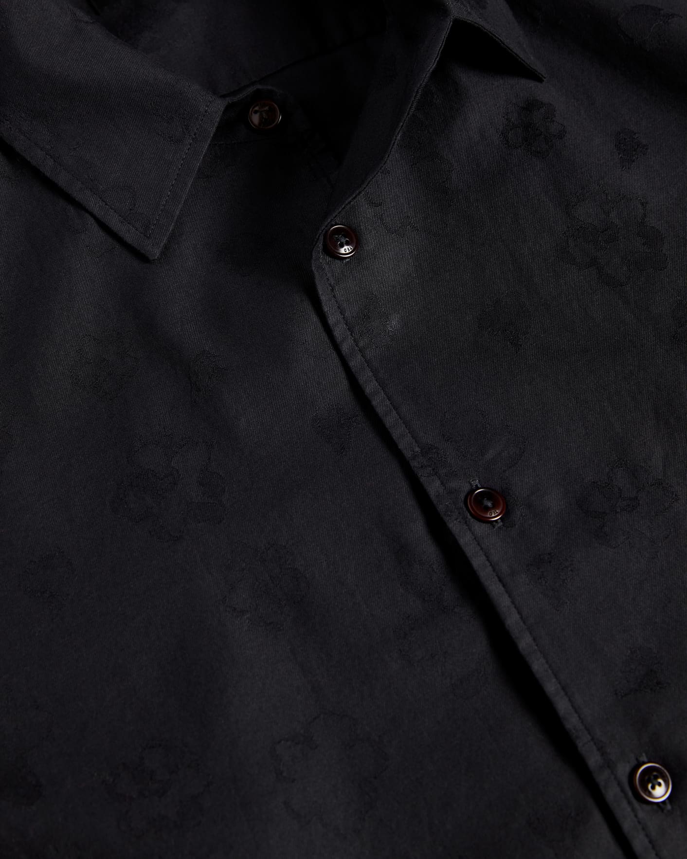 Black LS Floral Jacquard Shirt Ted Baker