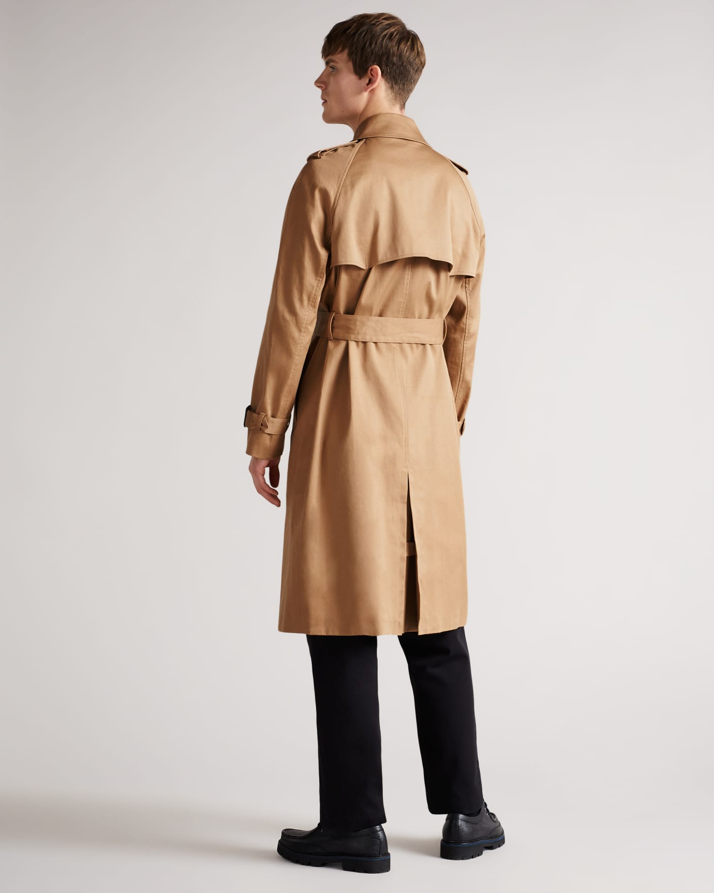 Tan Bonded Trench Coat Ted Baker