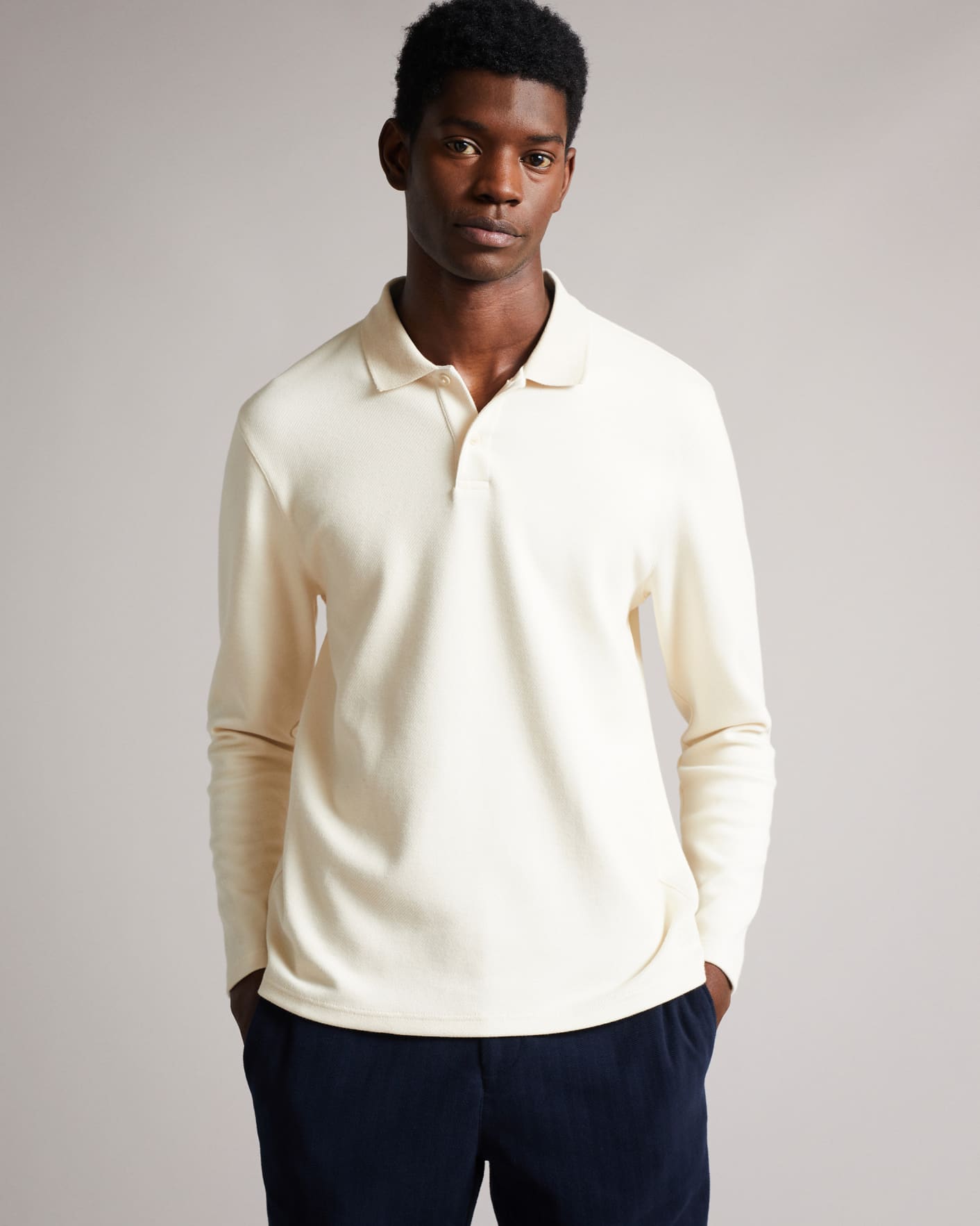 Natural Twill jersey polo shirt Ted Baker
