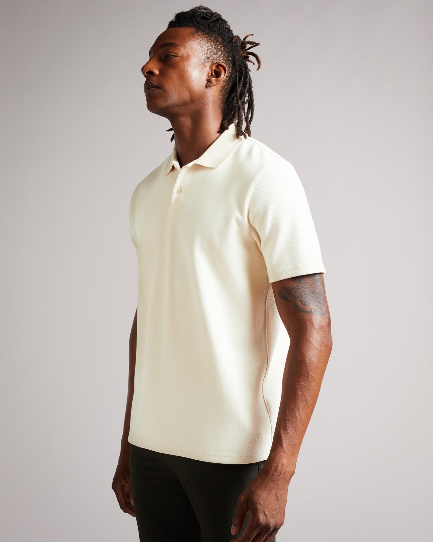Natural SS heavy twill Polo Shirt Ted Baker