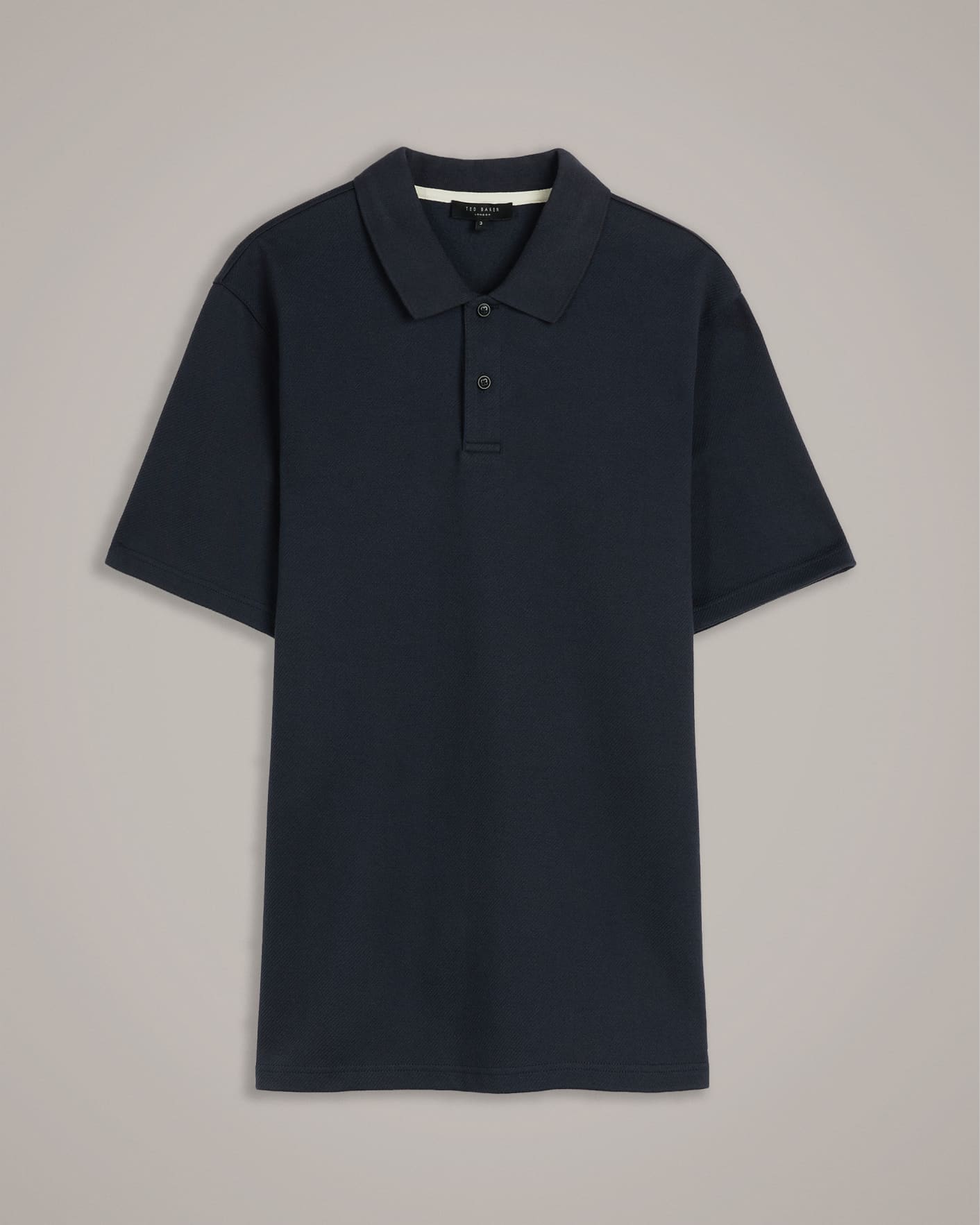 Navy-Blue SS heavy twill Polo Shirt Ted Baker