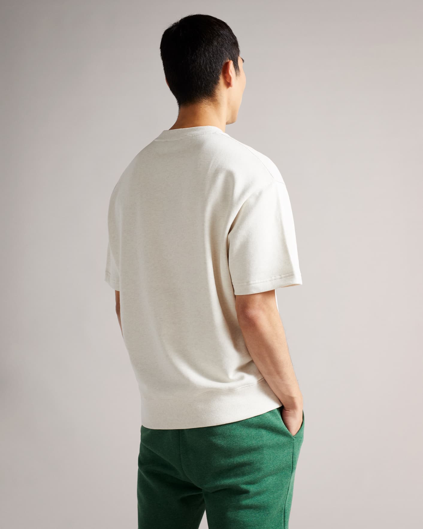 Natural Short sleeved relaxed fit Sweater Ted Baker