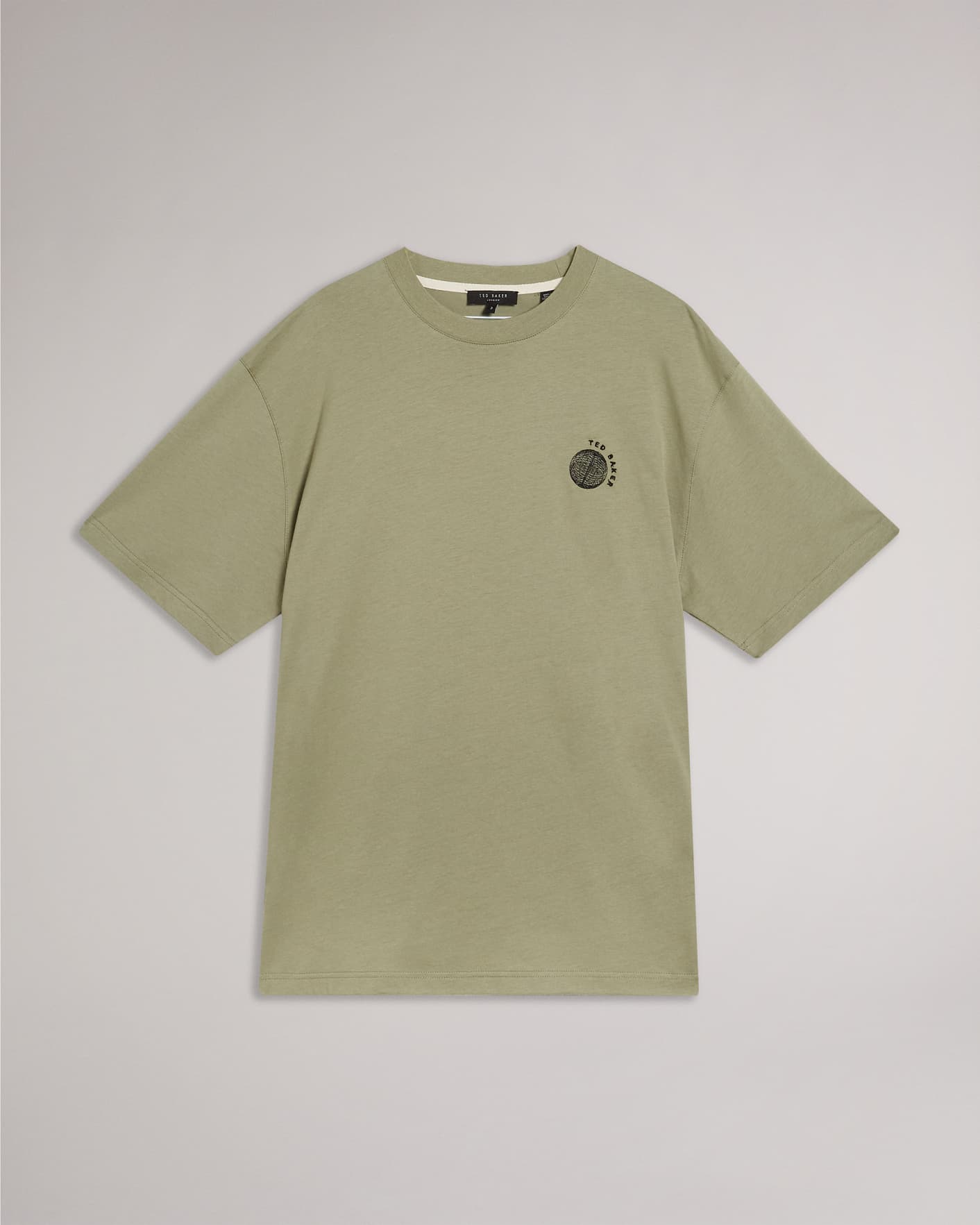 Pale Green SS heavy weight relaxed fit Graphic T-Shirt Ted Baker