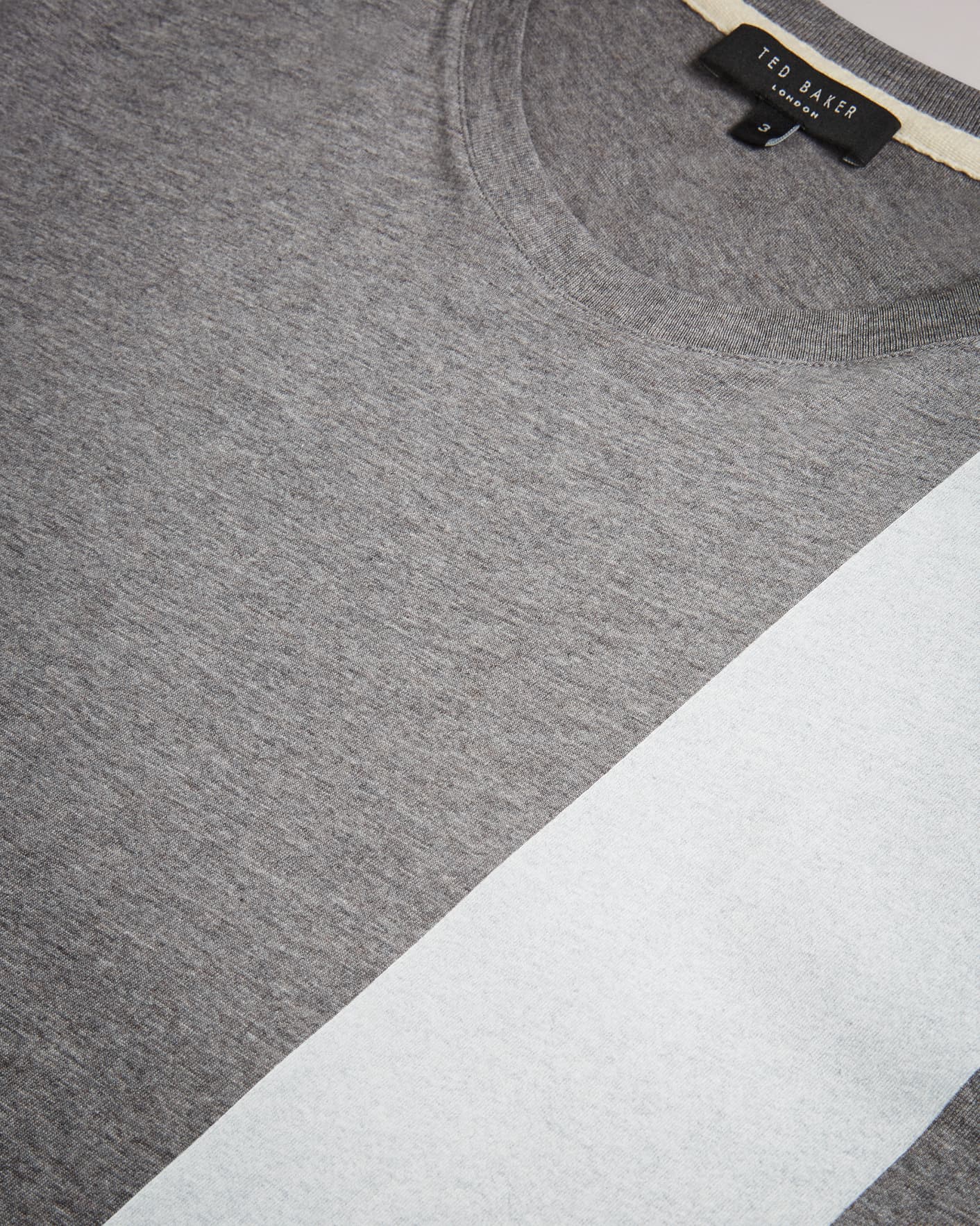 Grey-Marl LS T print T-Shirt Ted Baker
