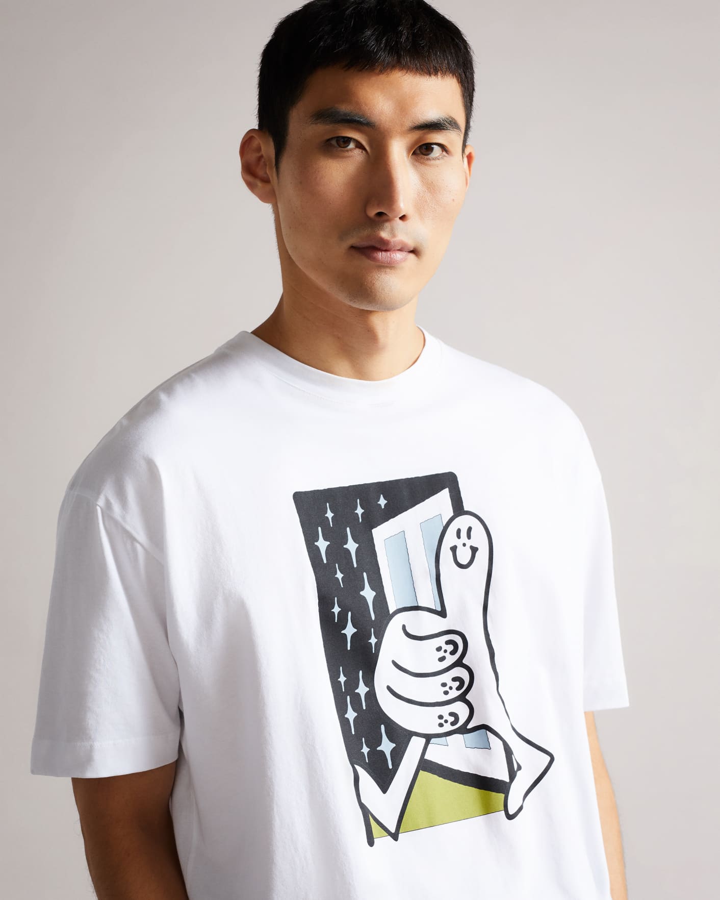White Relaxed fit Graphic T-Shirt Ted Baker