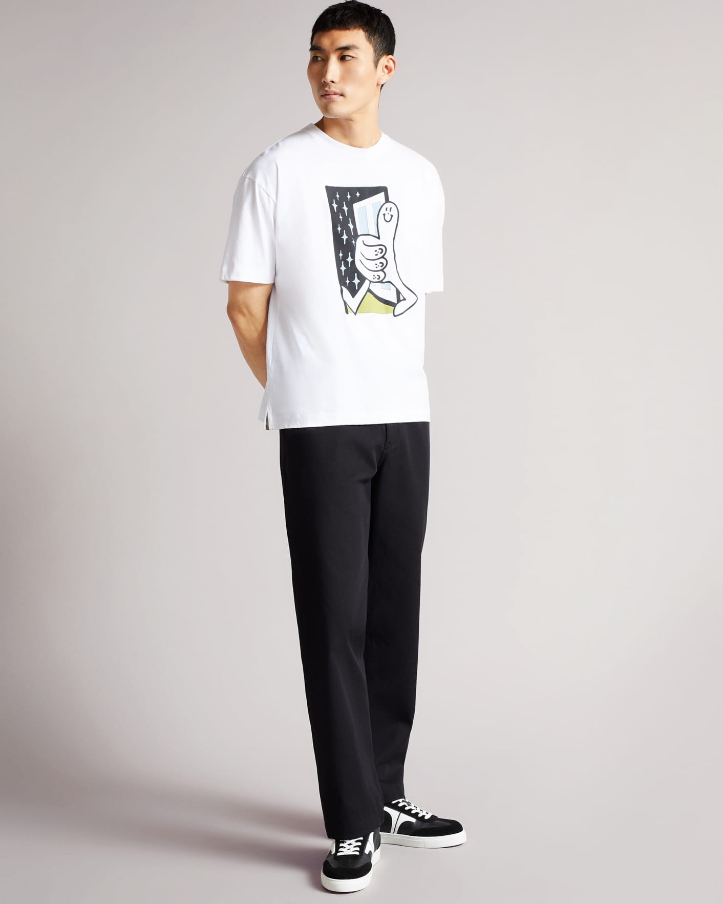 White Relaxed fit Graphic T-Shirt Ted Baker