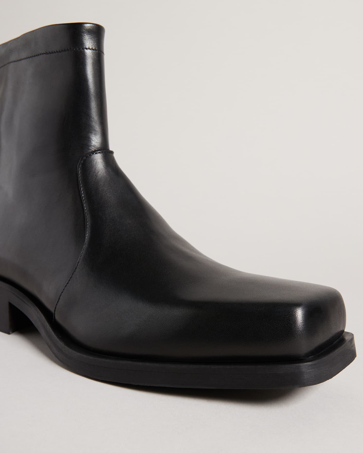 Black Square-toe derby boot Ted Baker