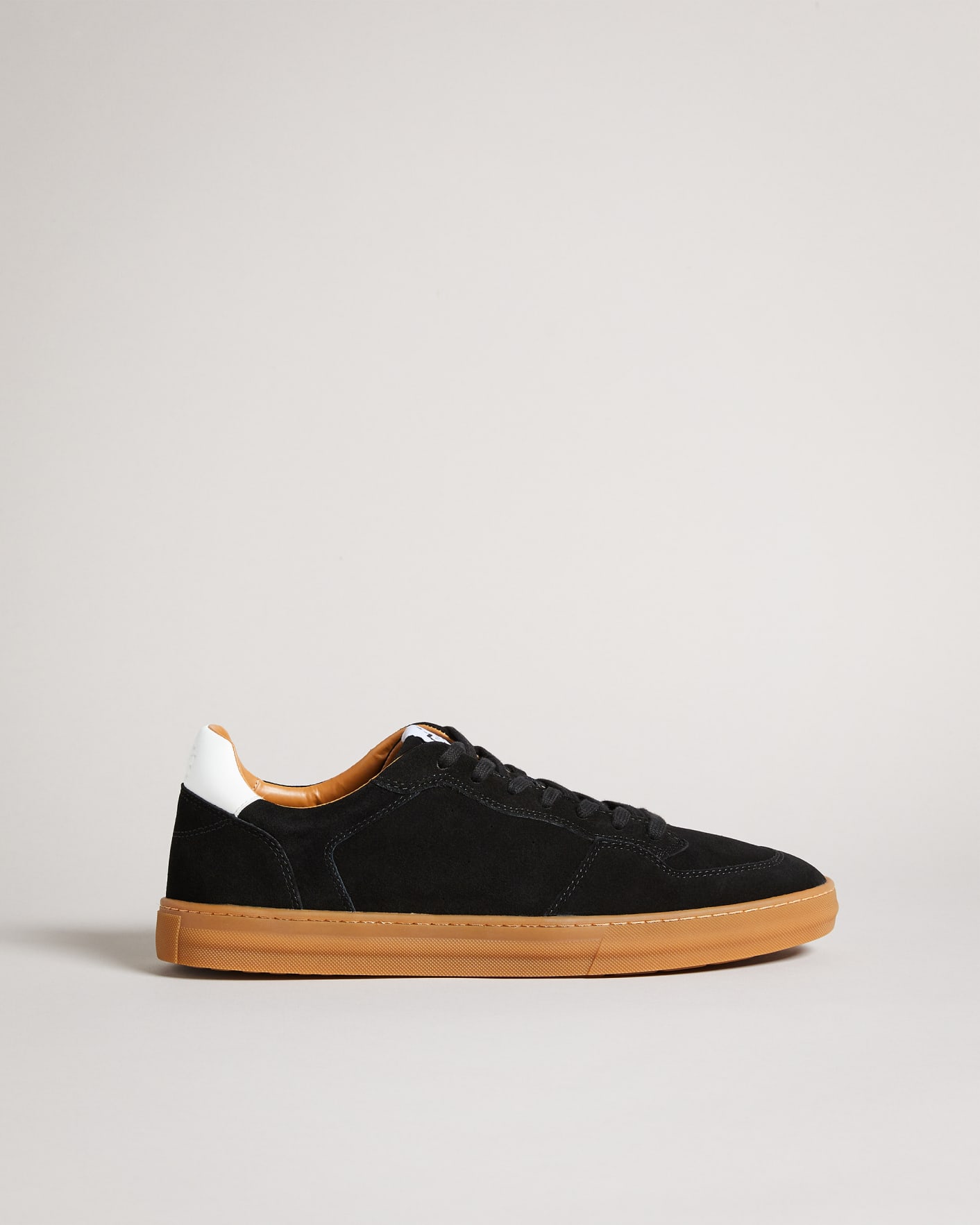 Black Cupsole Suede Trainers Ted Baker