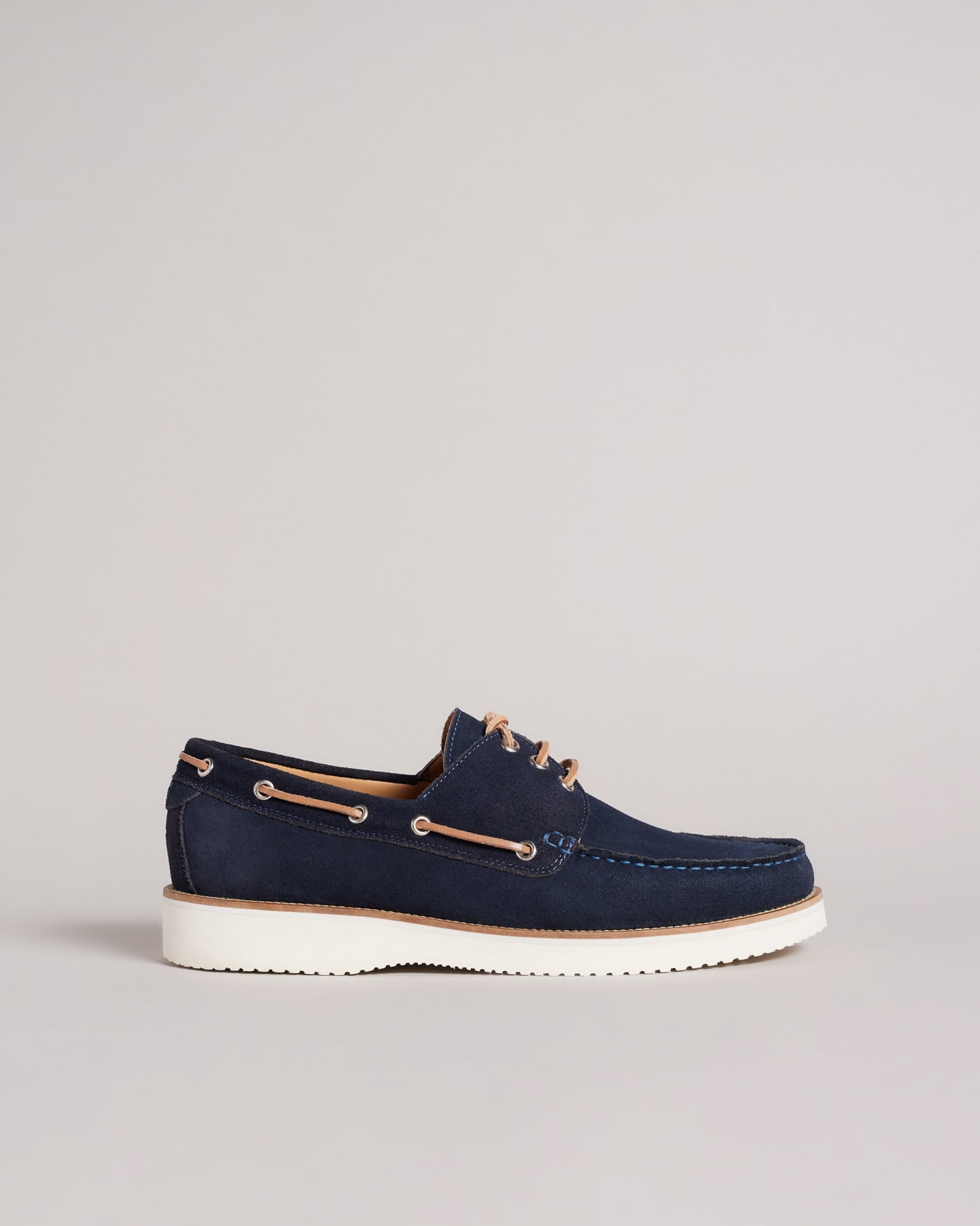 Navy Suede Boat Shoes Ted Baker
