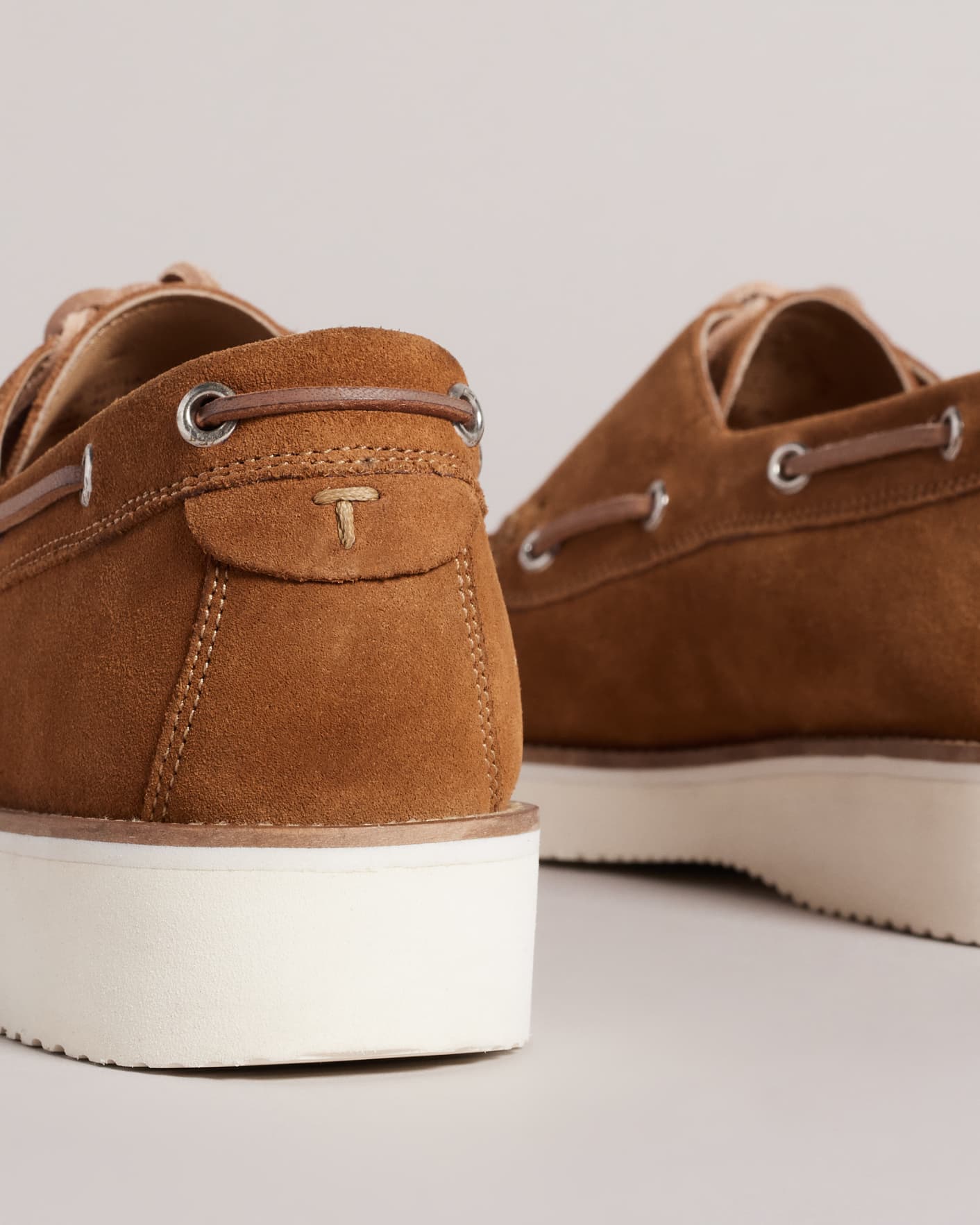 Tan Suede Boat Shoes Ted Baker