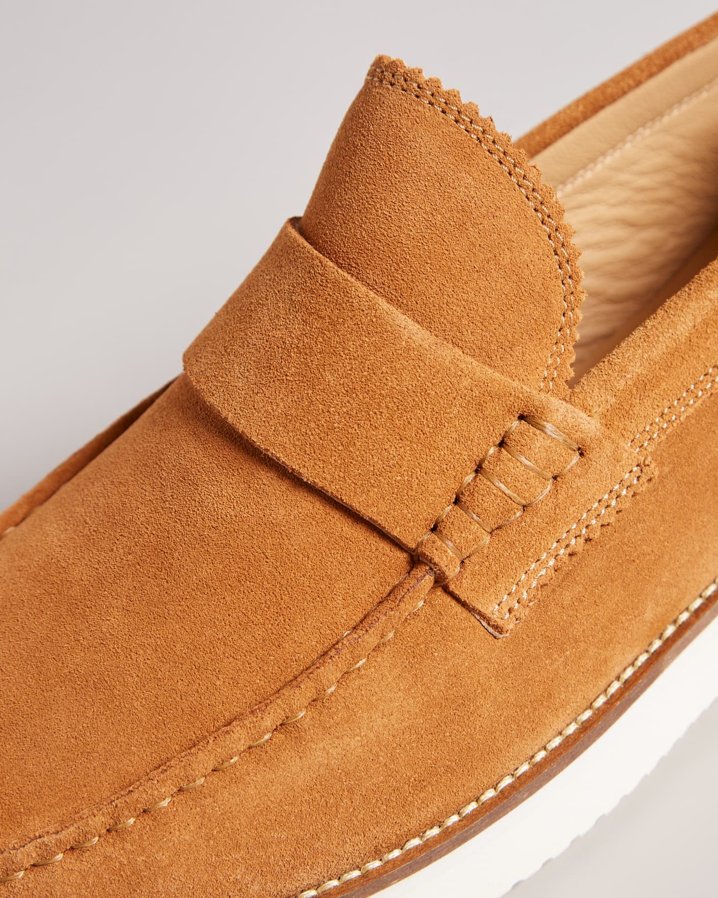 Tan Extralight Suede Loafers Ted Baker