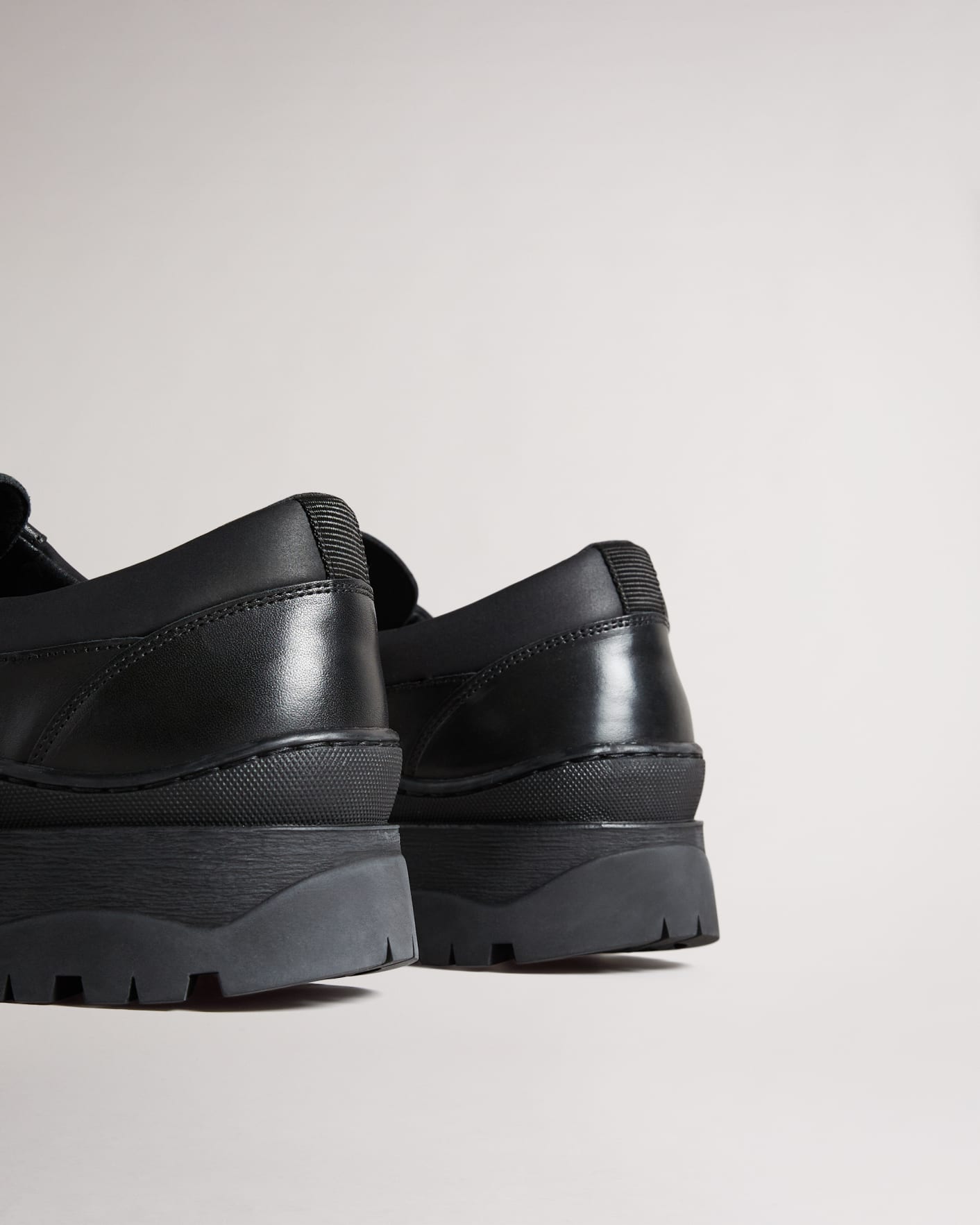 Black Chunky-sole leather moccasin Ted Baker