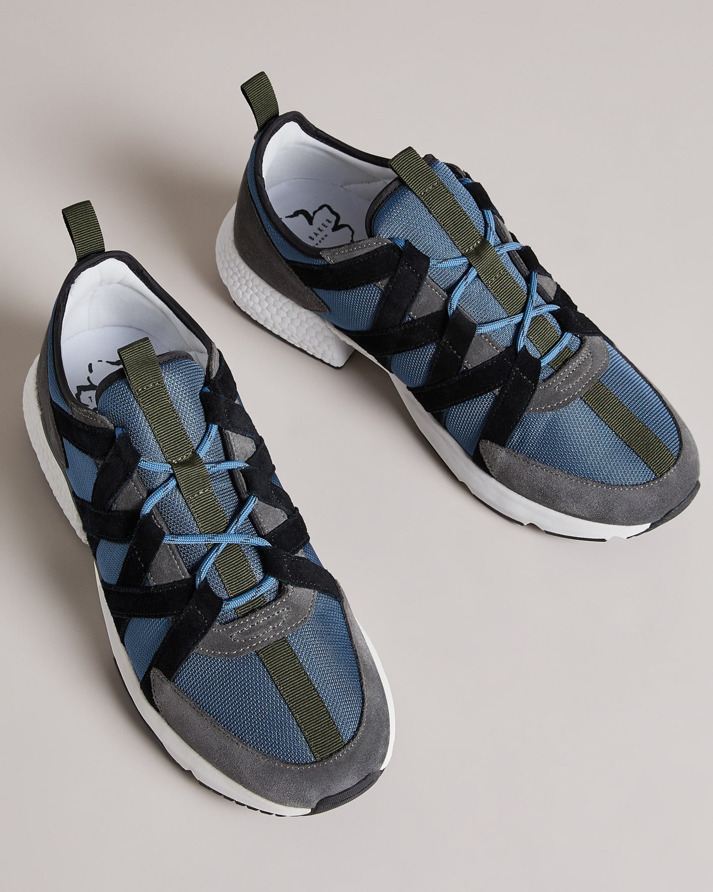 Charcoal Inflated Sole Runner Shoes Ted Baker