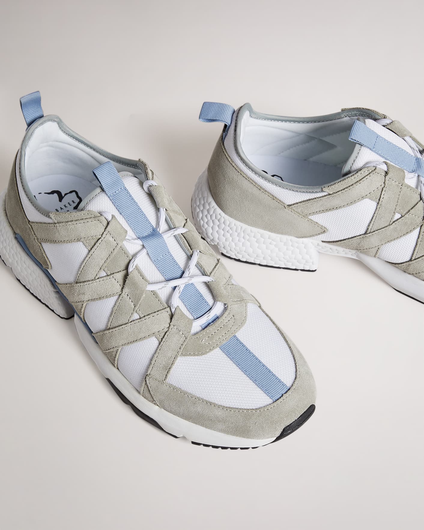 Light Blue Inflated Sole Runner Shoes Ted Baker