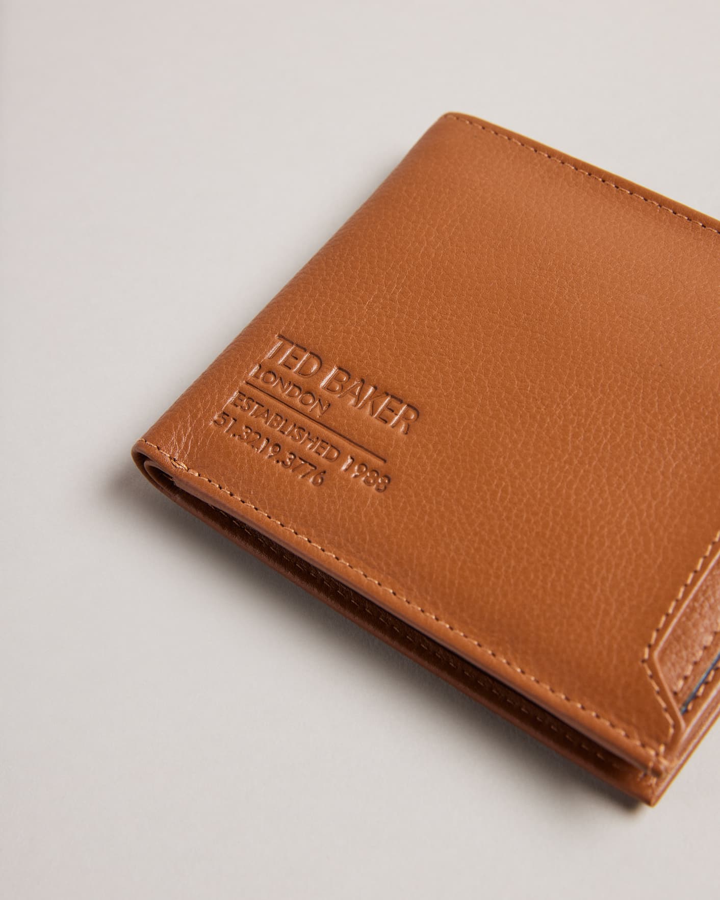 Tan Embossed Branded Wallet Card Holder Gift Set Ted Baker