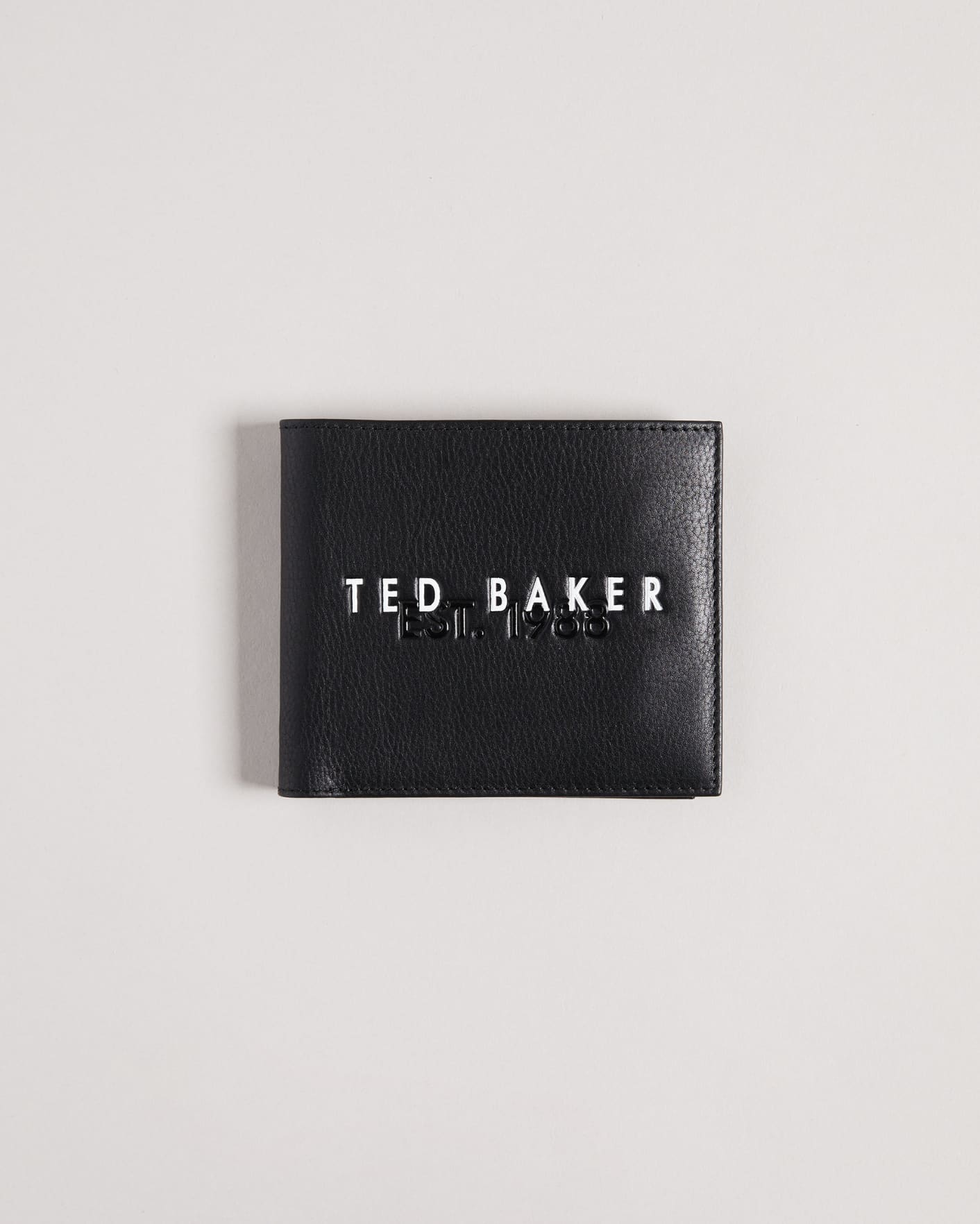 Black Bifold Wallet With Rubberised Branding Ted Baker