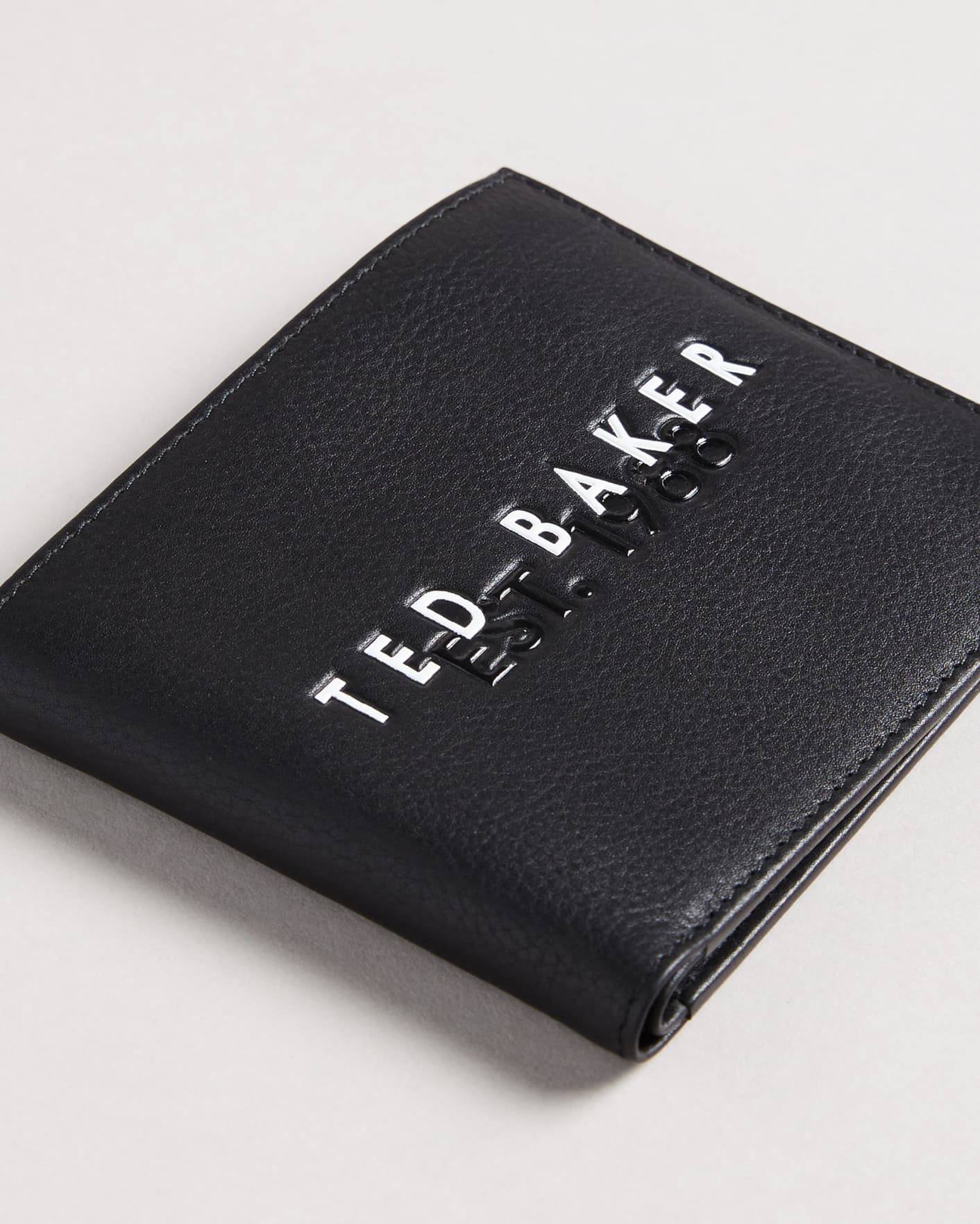 Black Bifold Wallet With Rubberised Branding Ted Baker