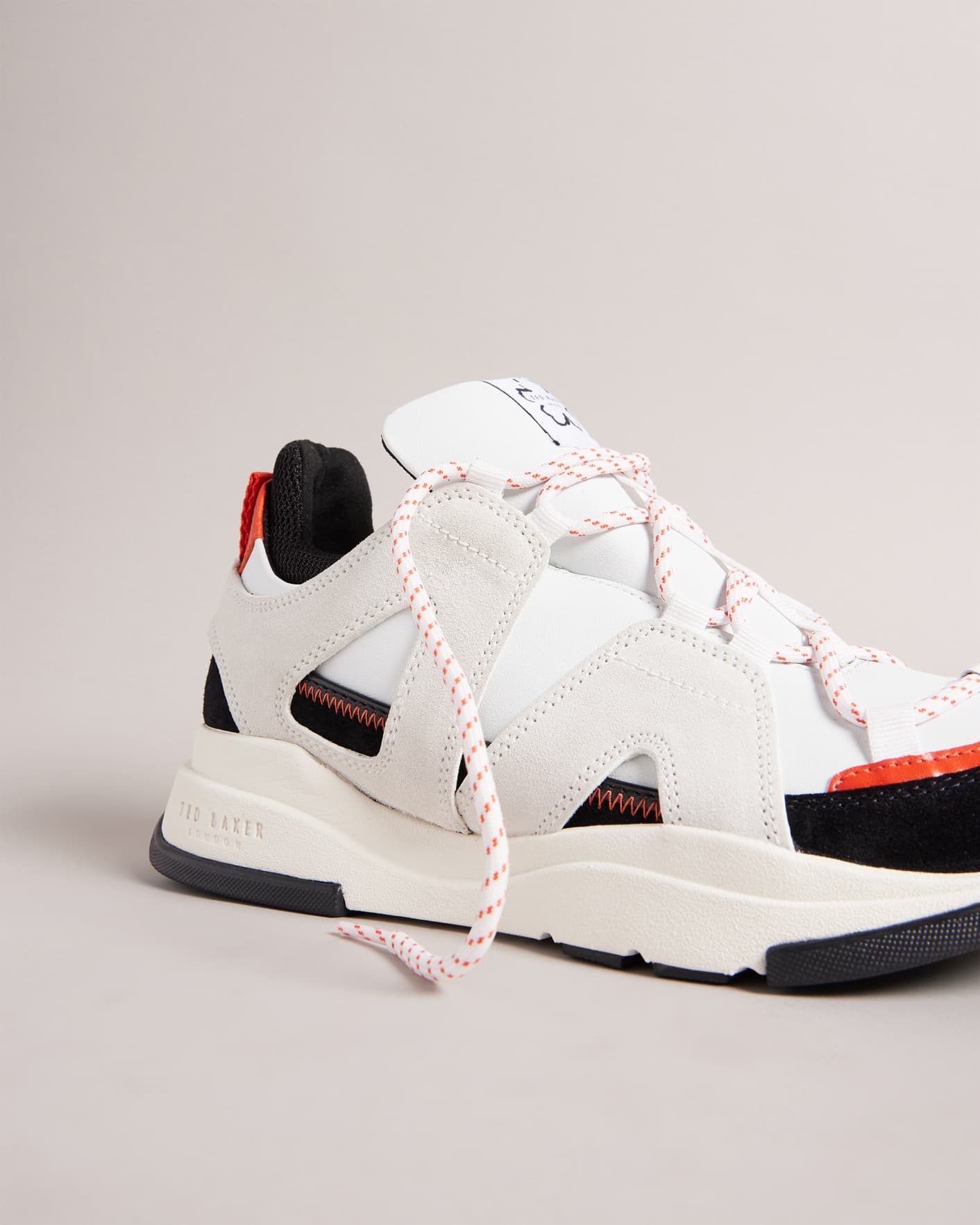 White-Orange Ghillie Trainers Ted Baker