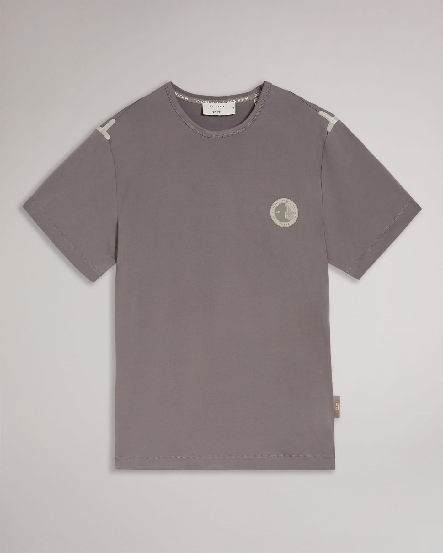 Grey-Marl Short Sleeve Active Quick Dry T Shirt Ted Baker