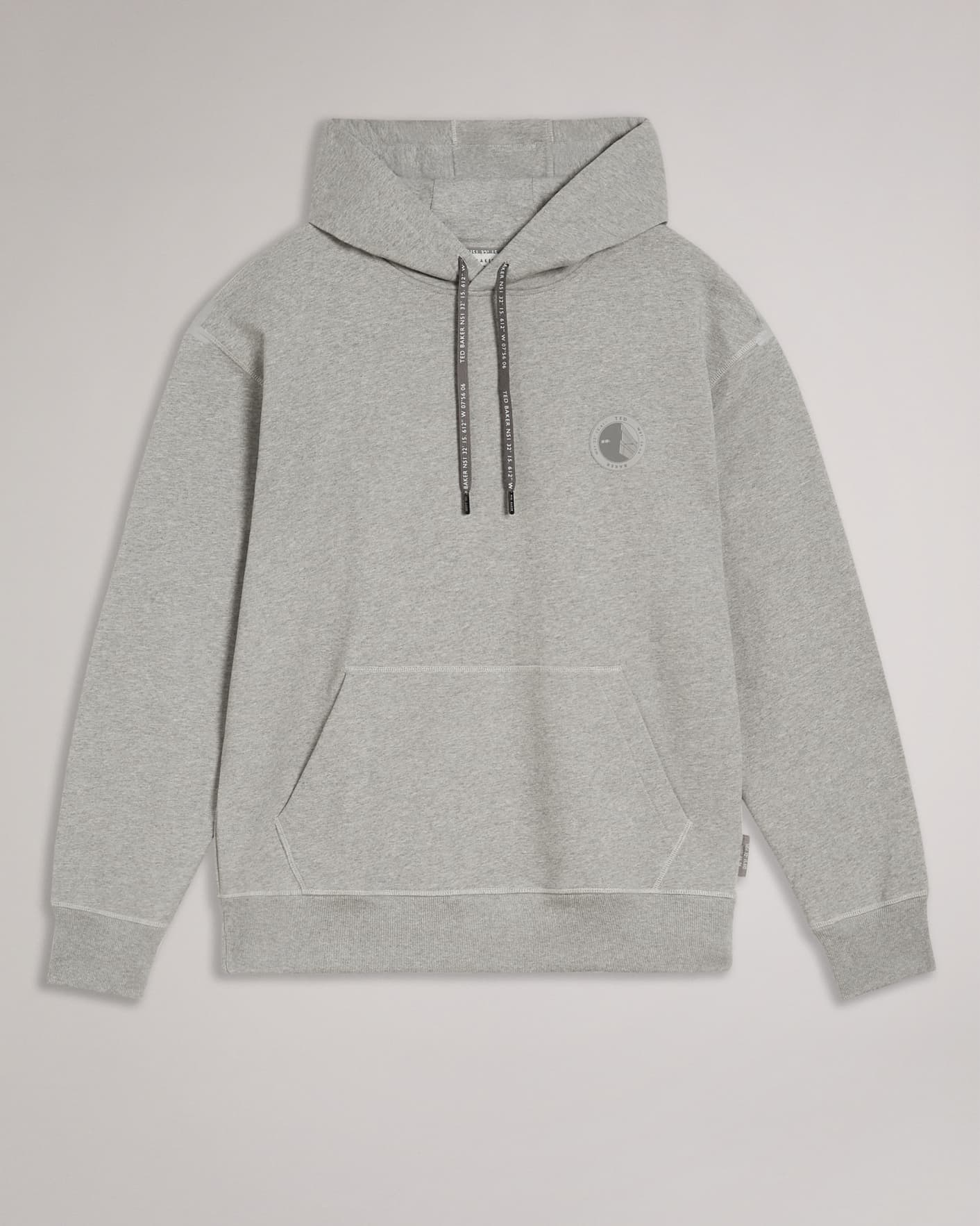Grey-Marl Relaxed Fit Hoodie Ted Baker