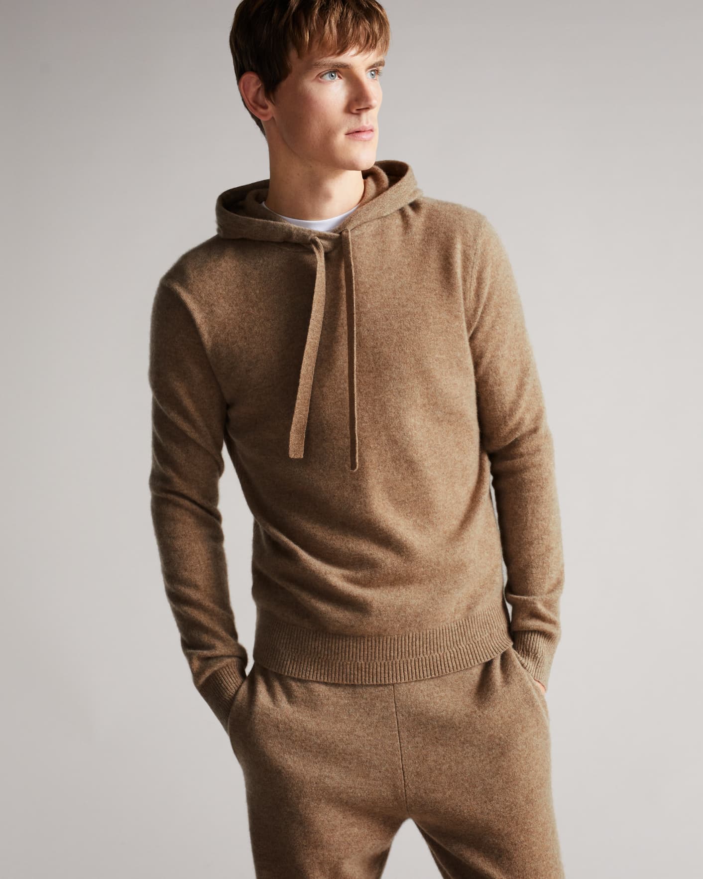 Brown Cashmere Hoodie Ted Baker