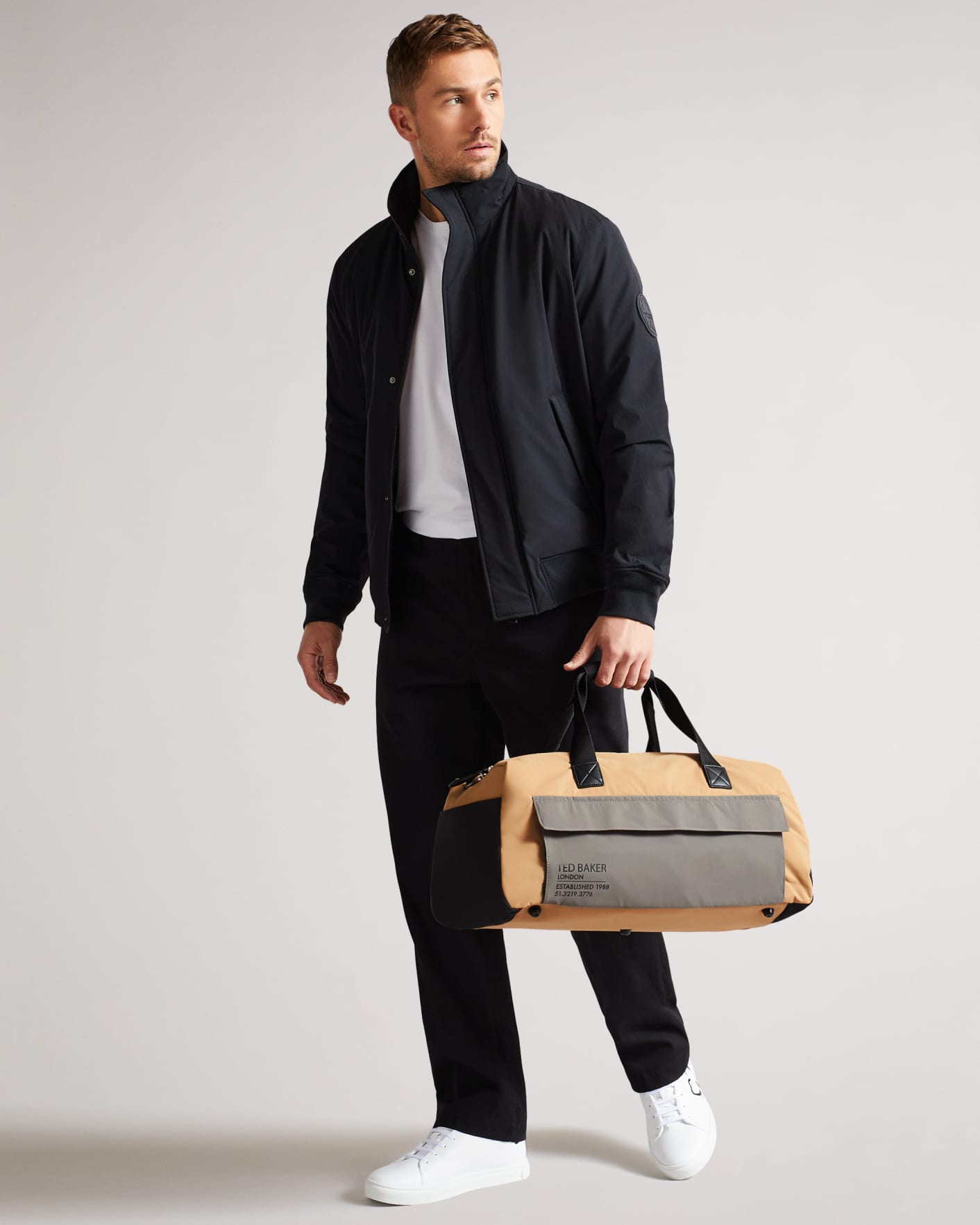 Tan Colour Block Holdall Ted Baker