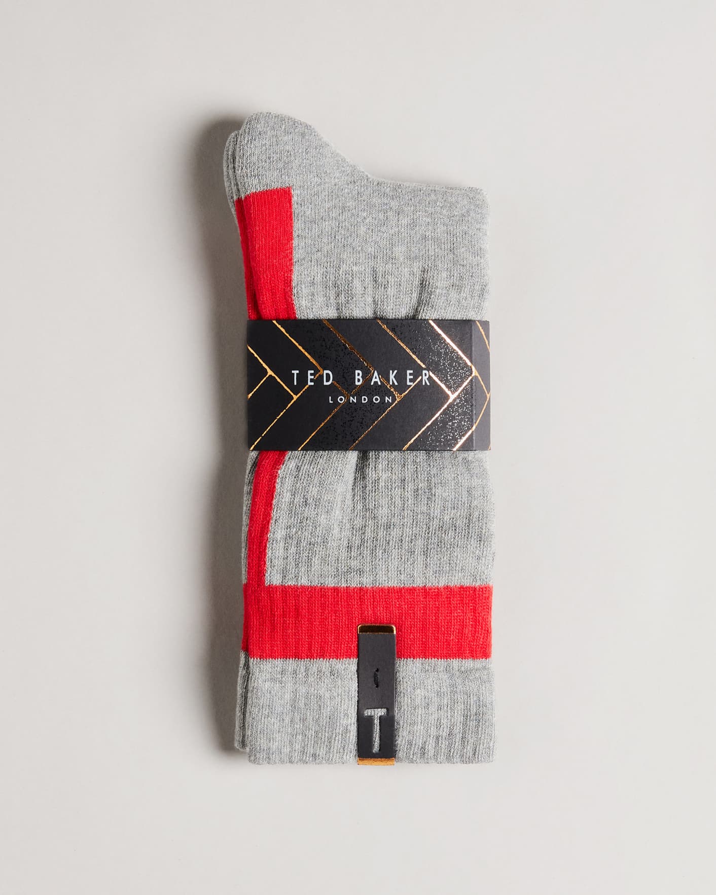 Grey T Placement Socks Ted Baker