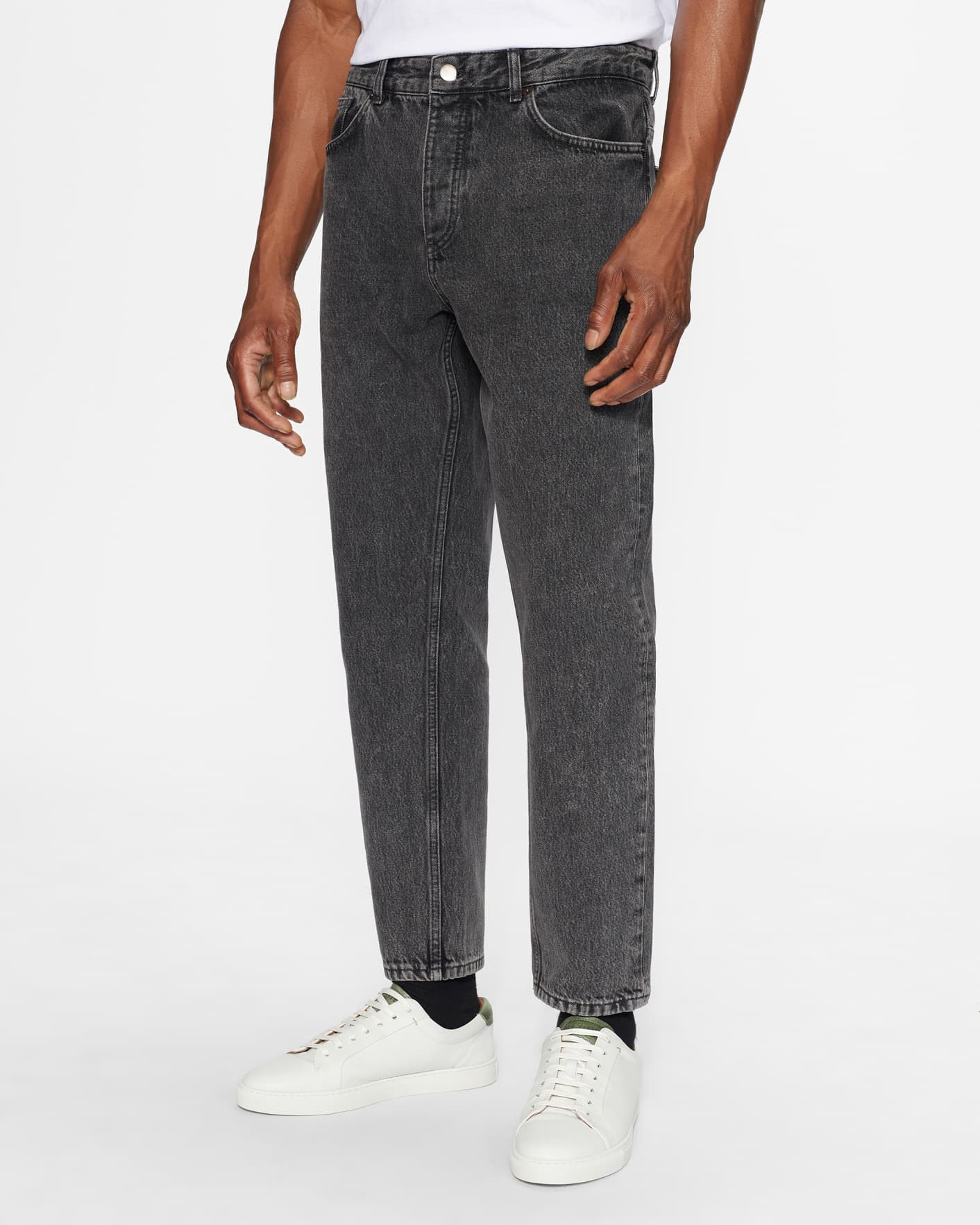 Black MIB Cropped Tapered Jean Ted Baker