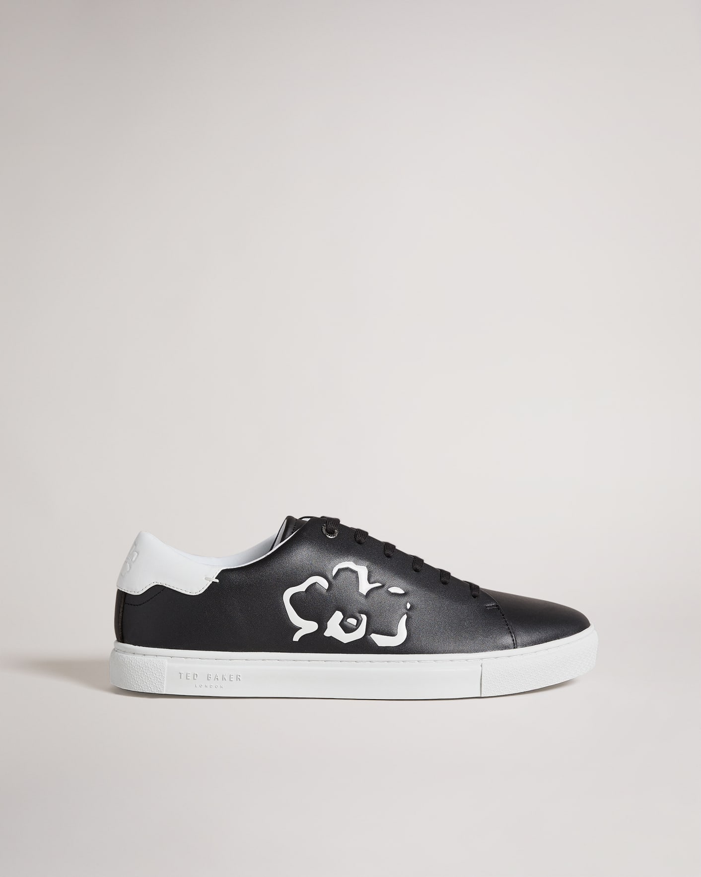 Black Flower Printed Cupsole Trainers Ted Baker