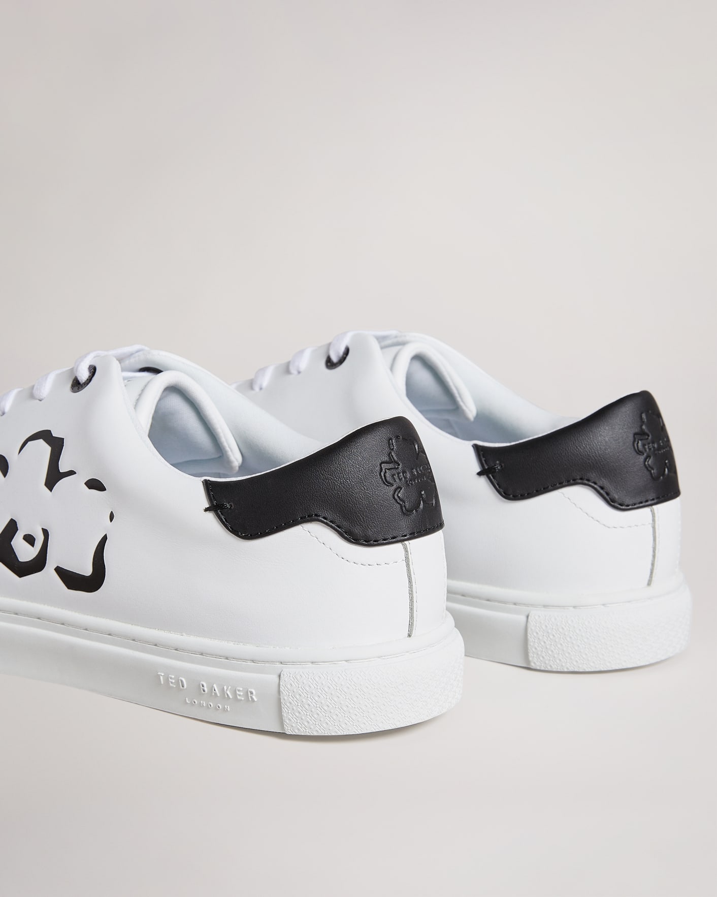 White Flower Printed Cupsole Trainers Ted Baker