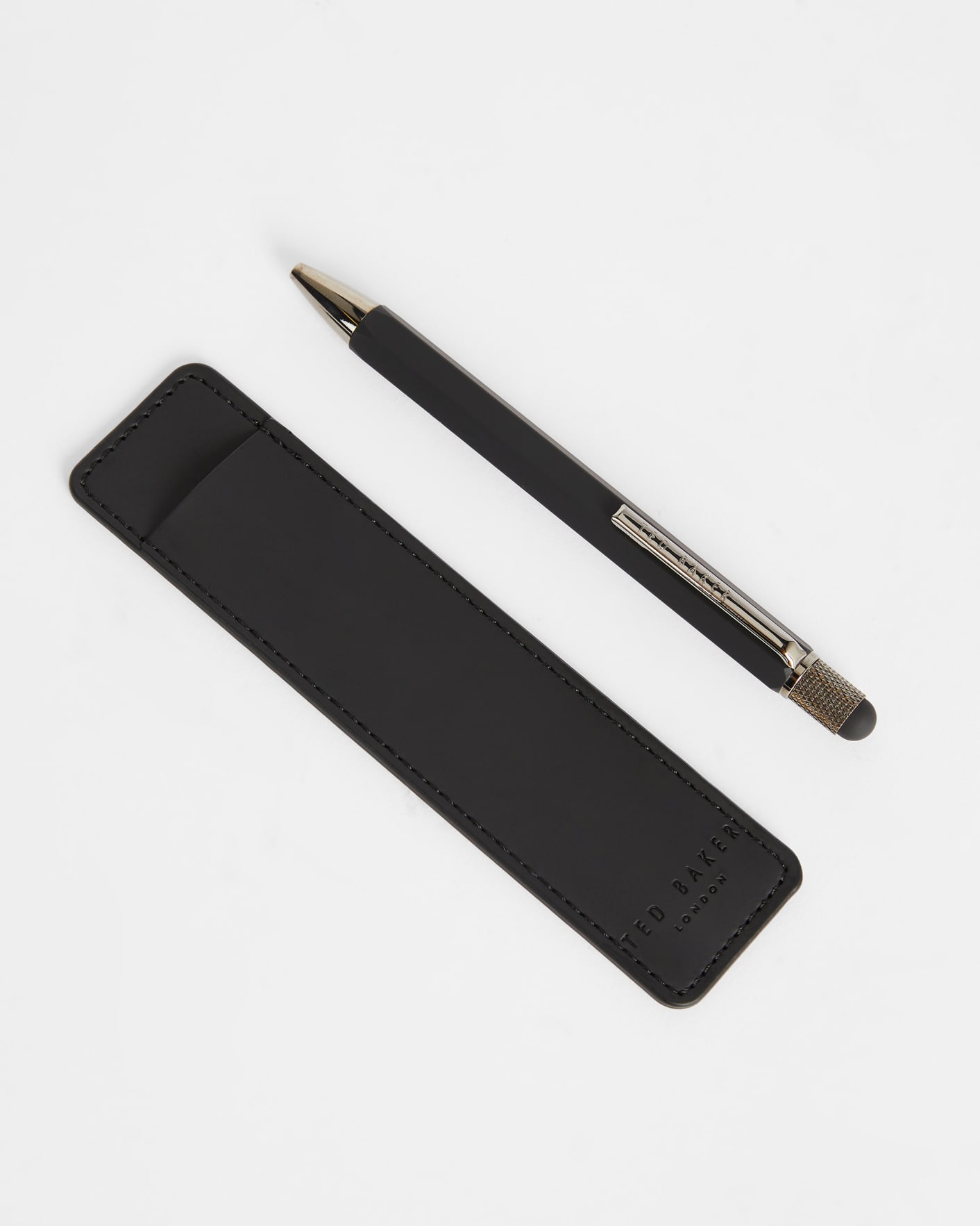 Black Plain Pen And Pouch Ted Baker