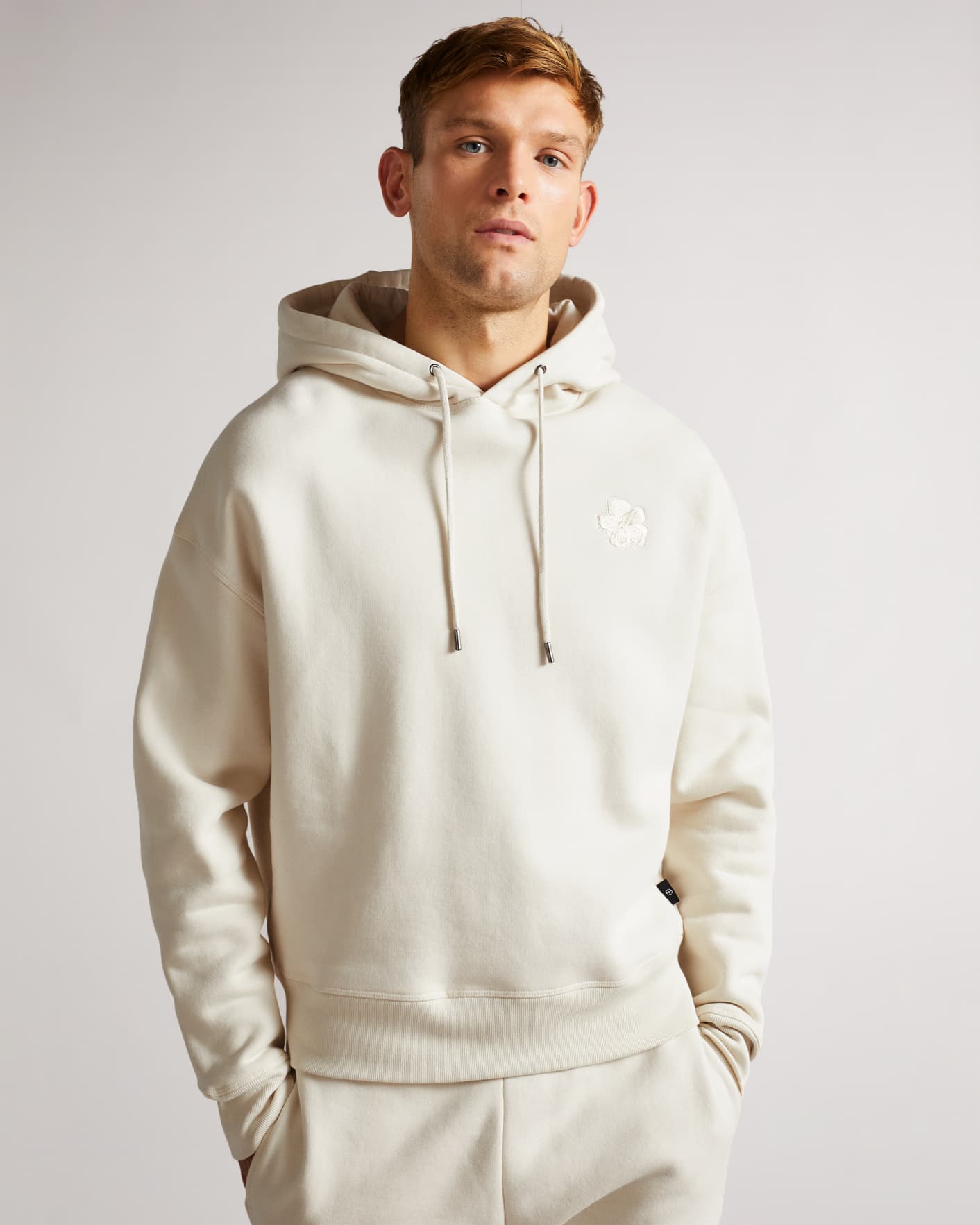 Natural Long Sleeve Heavy Weight Hoodie Ted Baker