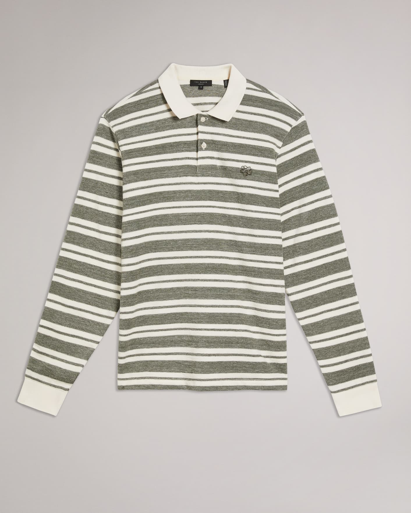 Grey Striped Polo Ted Baker