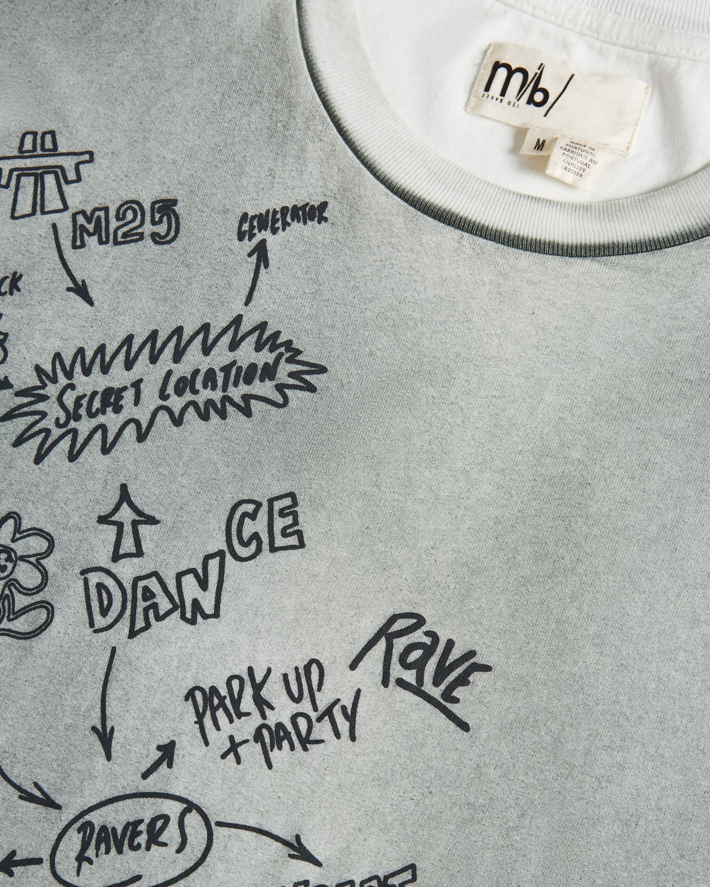 Nude MIB Rave Doodle Tee Ted Baker