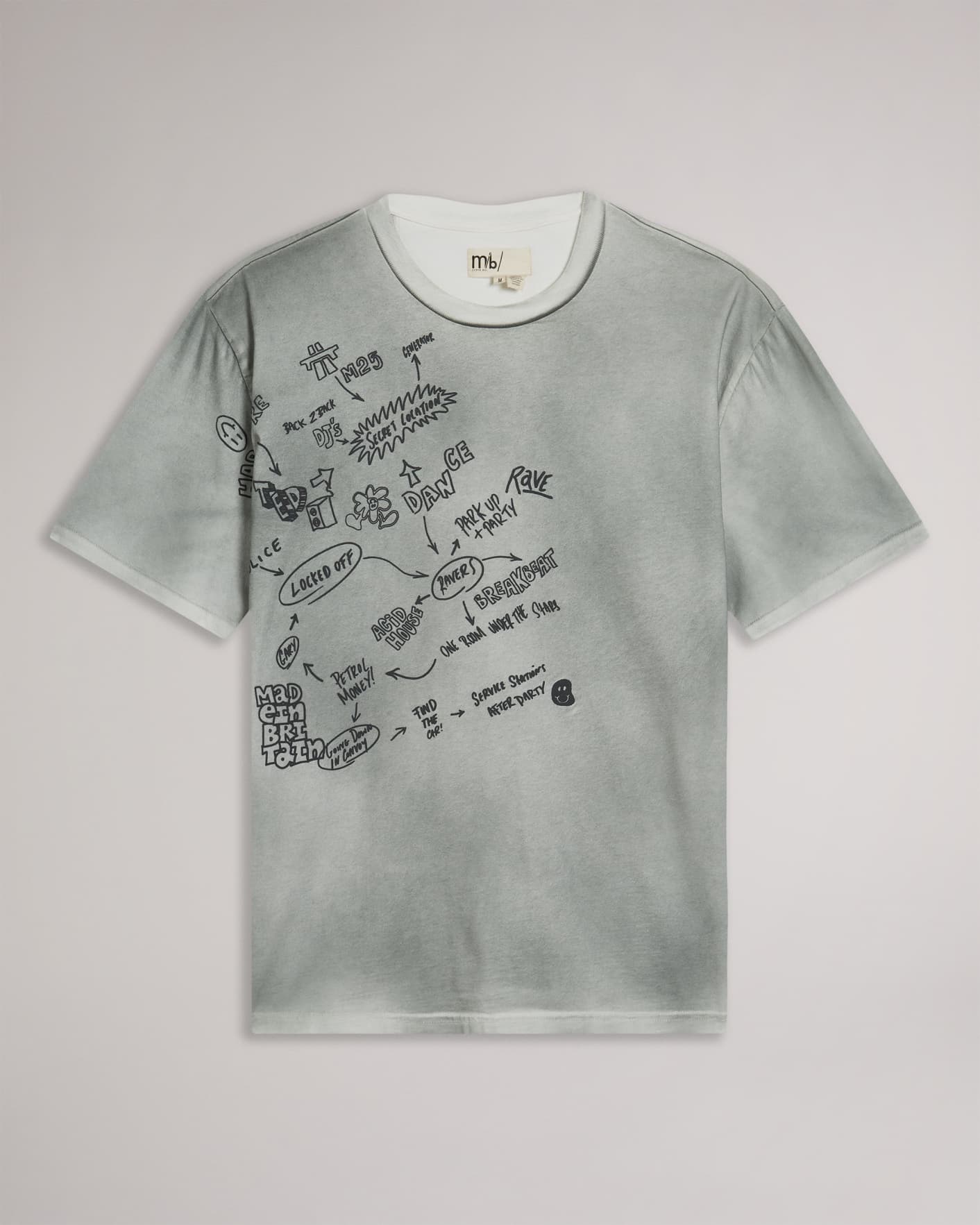 Nude MIB Rave Doodle Tee Ted Baker