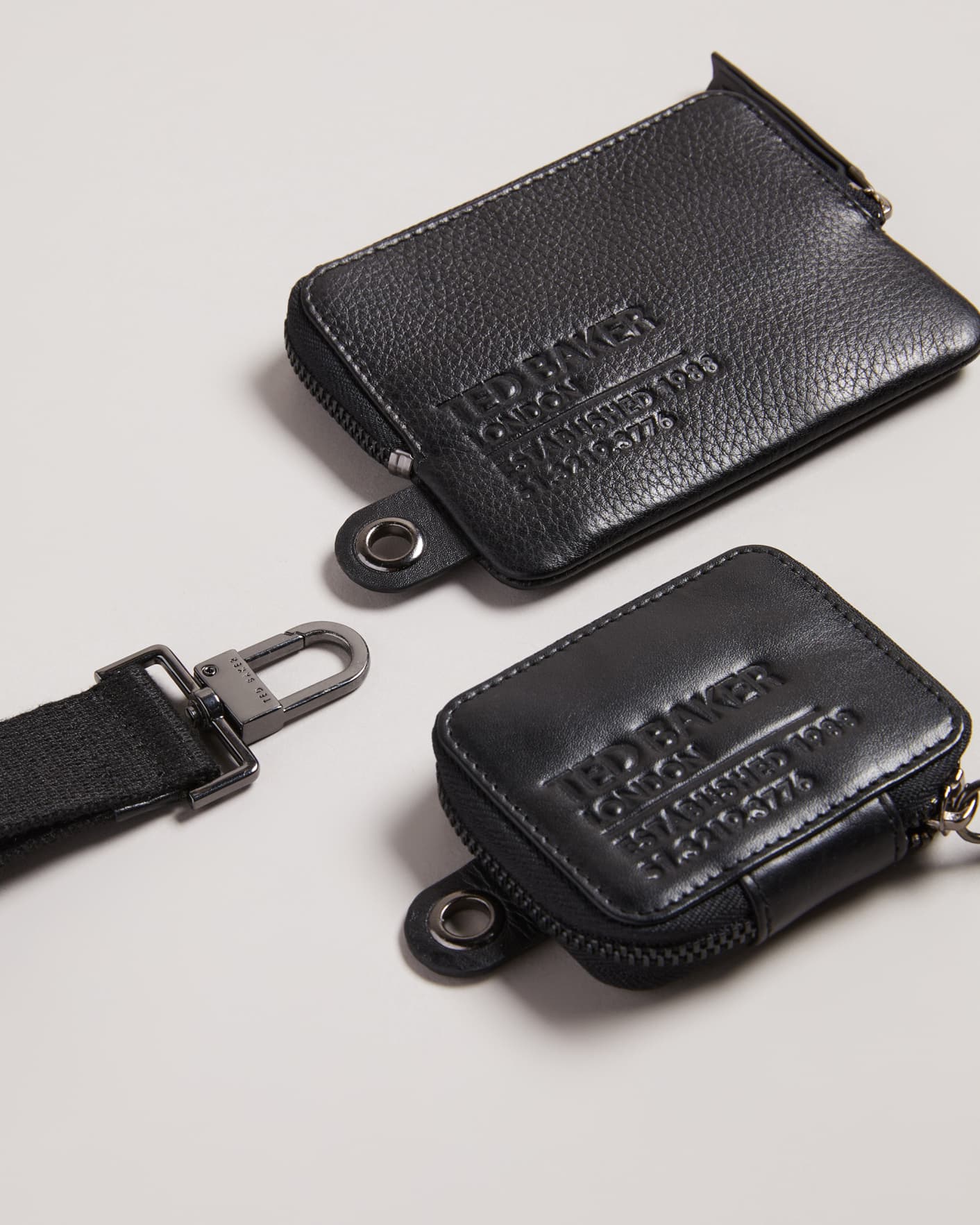Black Leather Multi Pouch Ted Baker