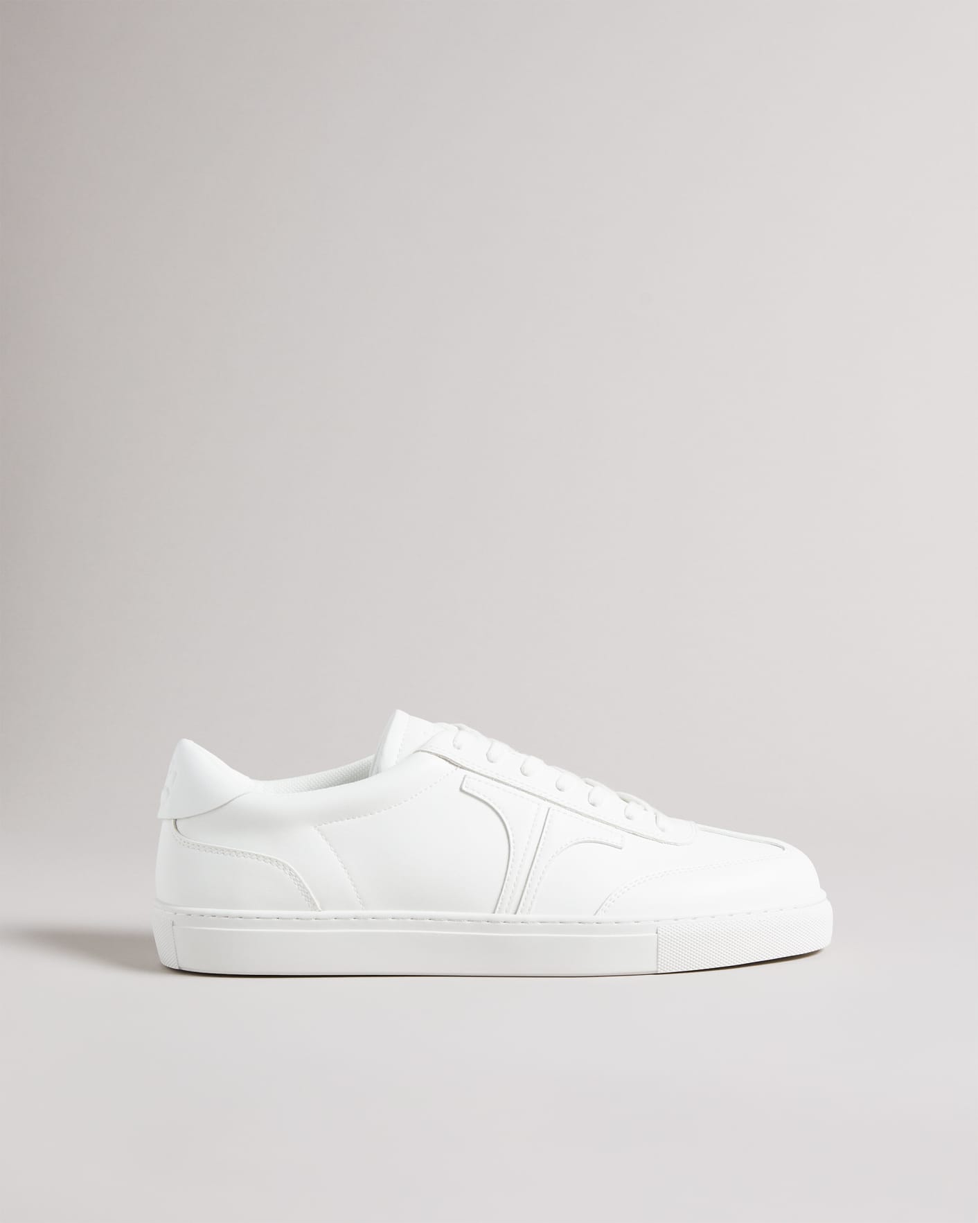 White Retro Leather Trainers Ted Baker