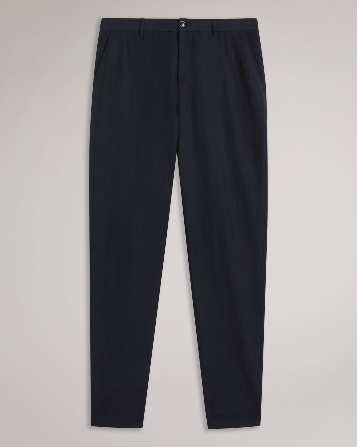 Navy Silk Look Trousers Ted Baker