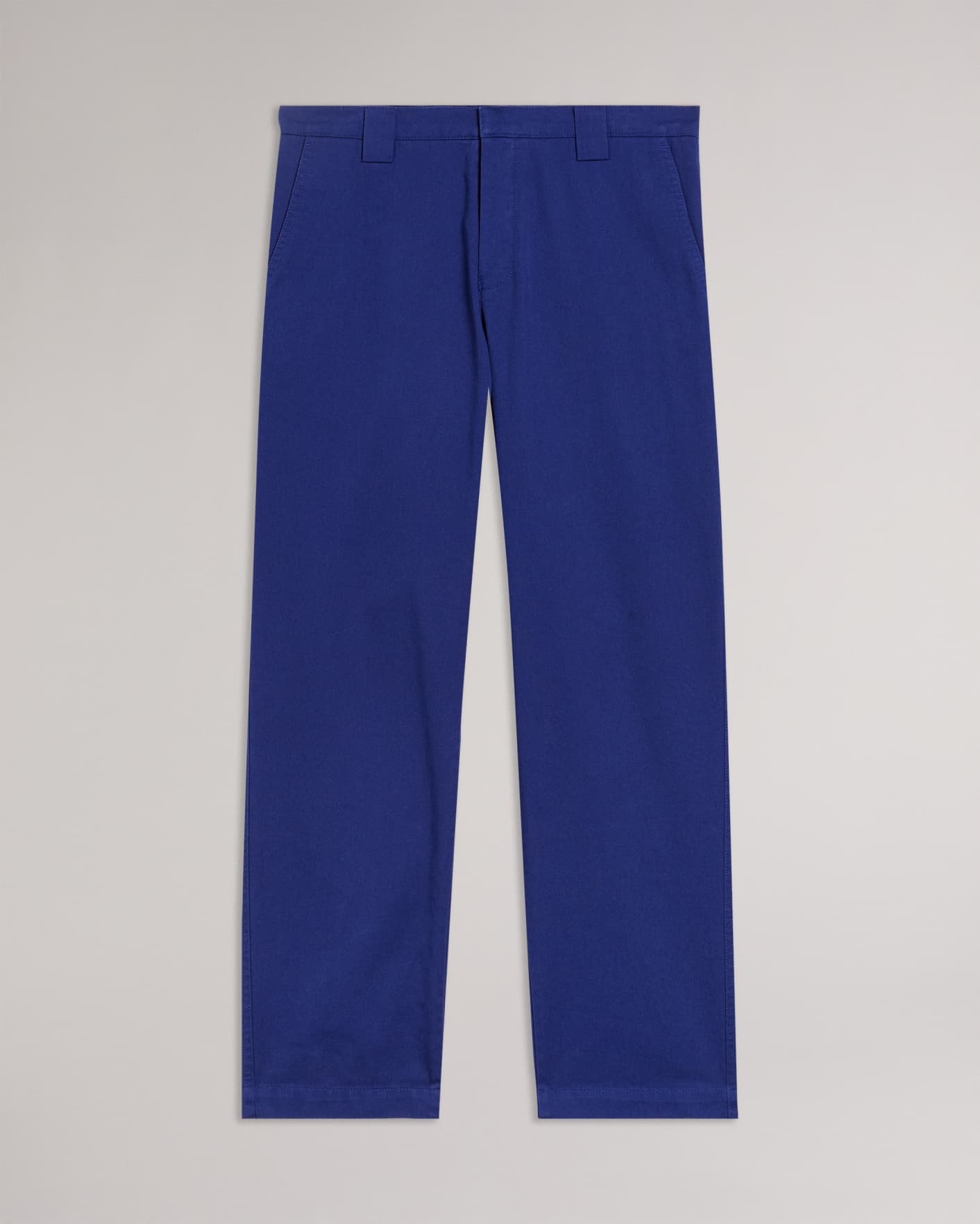 Bright Blue Leyden Straight Fit Textured Trousers Ted Baker