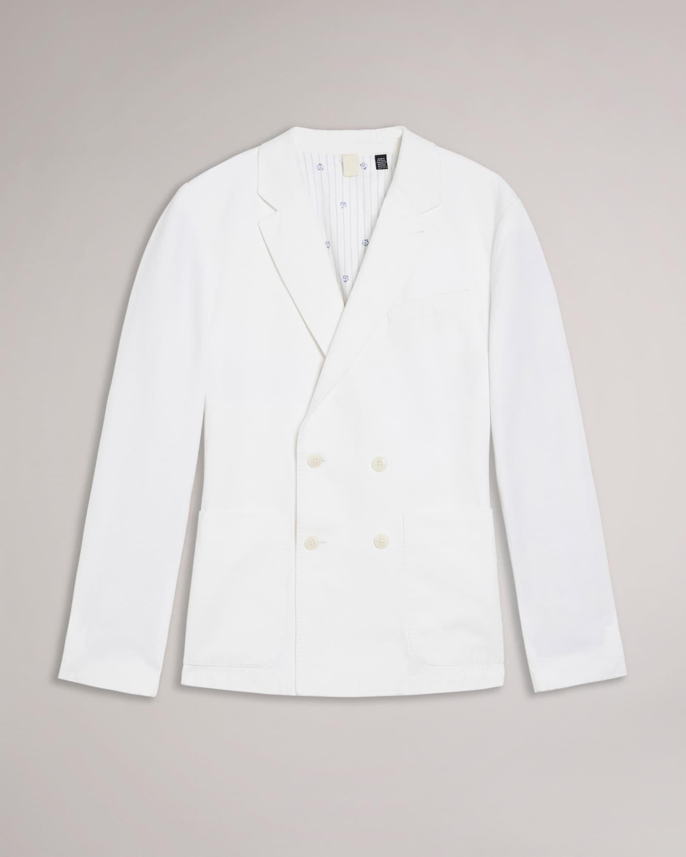 White Ottoman Double Breasted Blazer Ted Baker