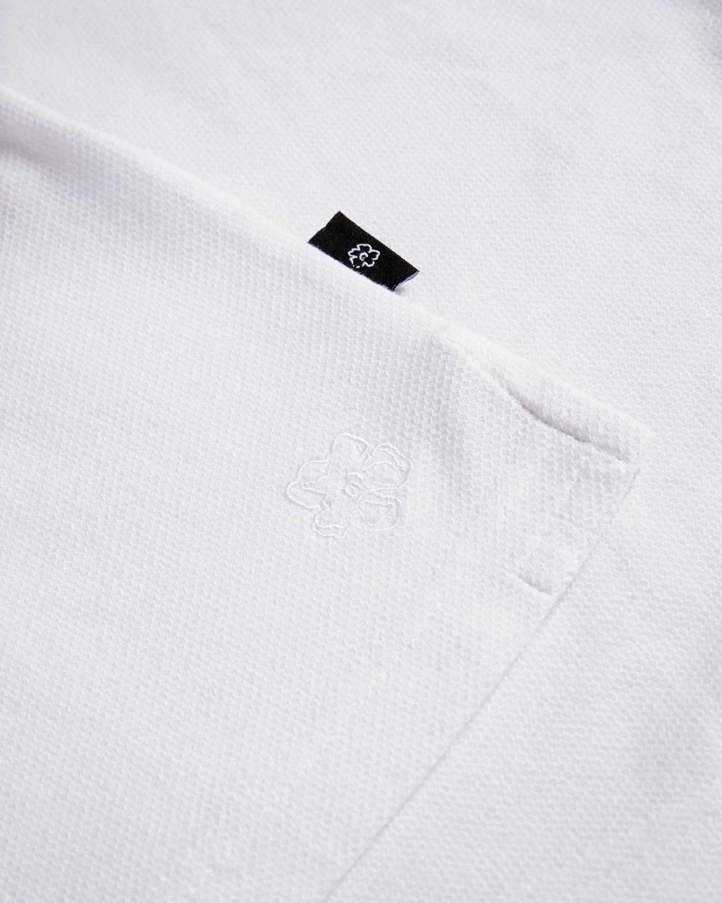 White Short Sleeve Floral Jacquard Shirt Ted Baker