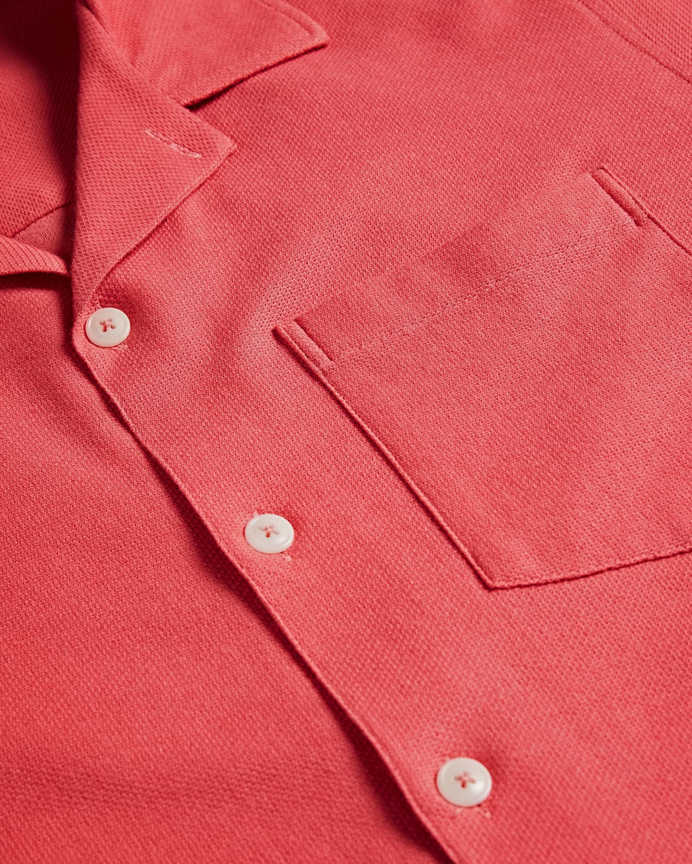 Pink Short Sleeve Jersey Pique Shirt Ted Baker