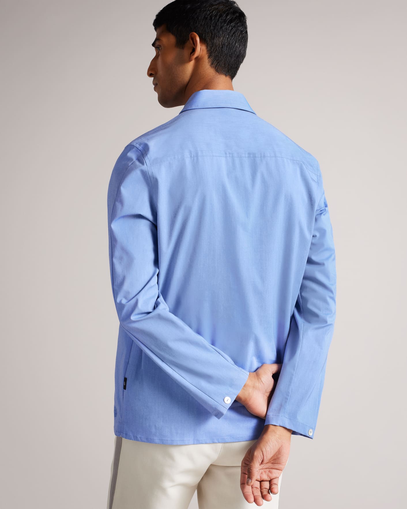 Blue Long Sleeve Zipped Overshirt Ted Baker