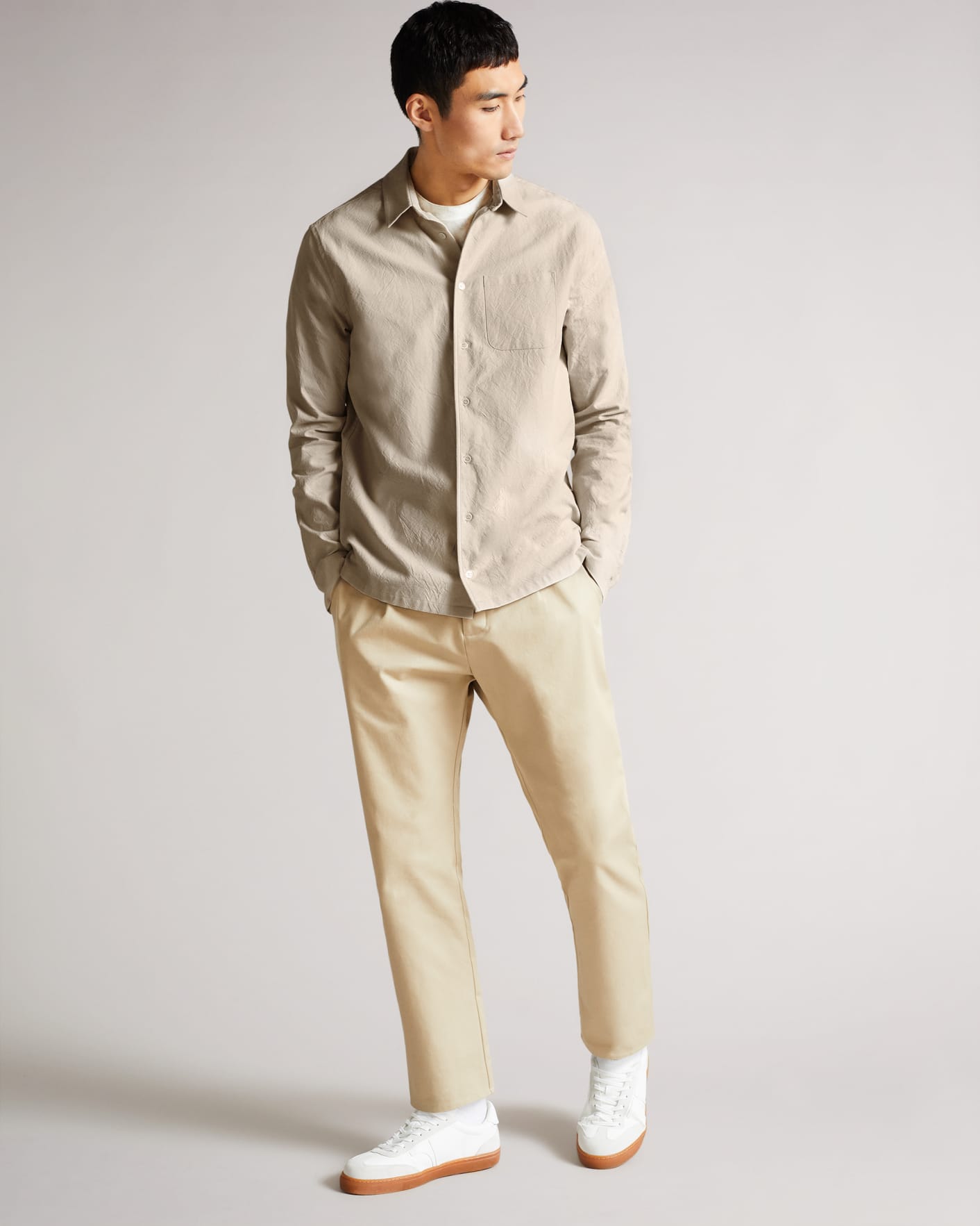 Nude MIB Crinkle Bound Shirt Ted Baker