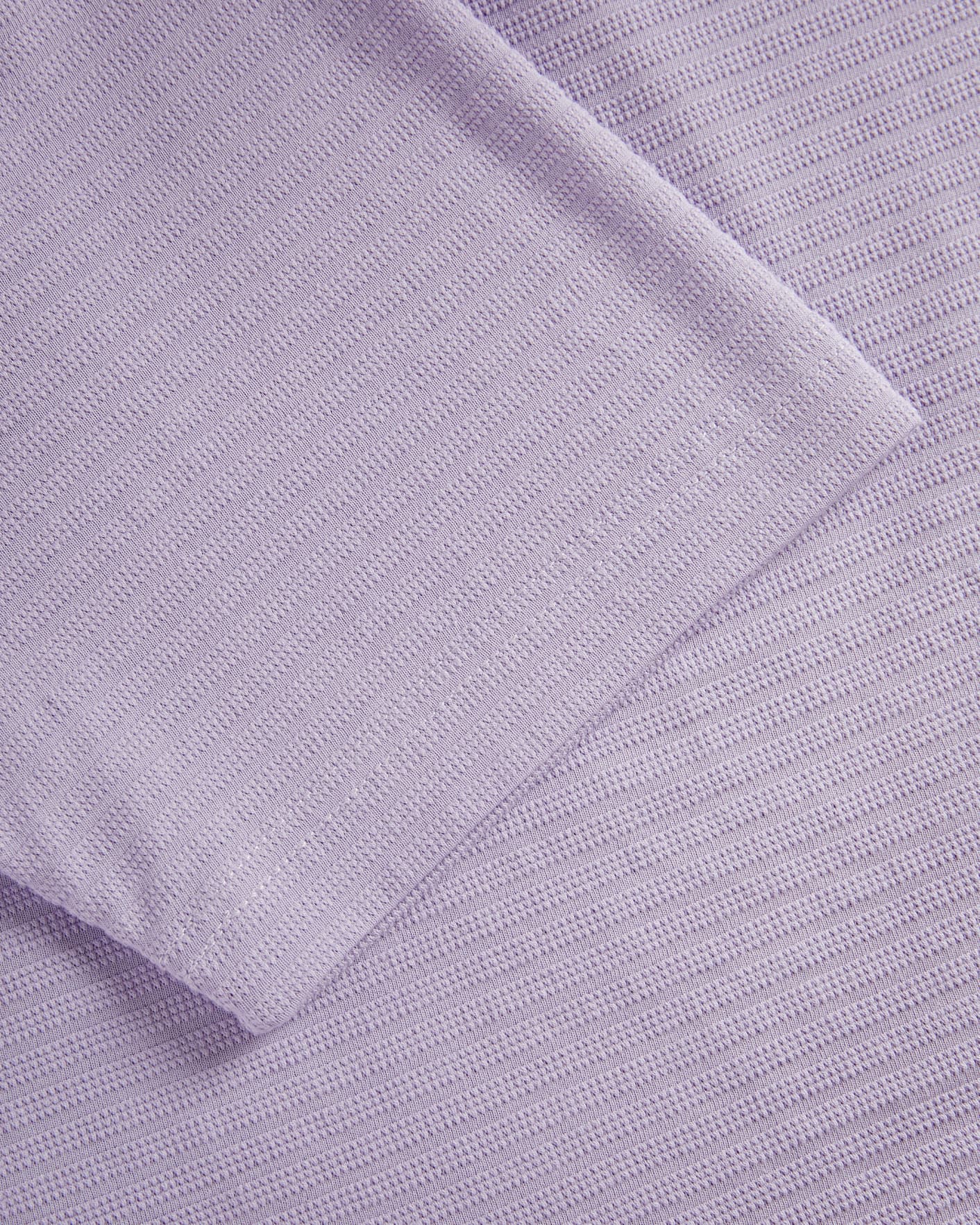 Light Purple Short Sleeve Textured Zip Polo Shirt Ted Baker